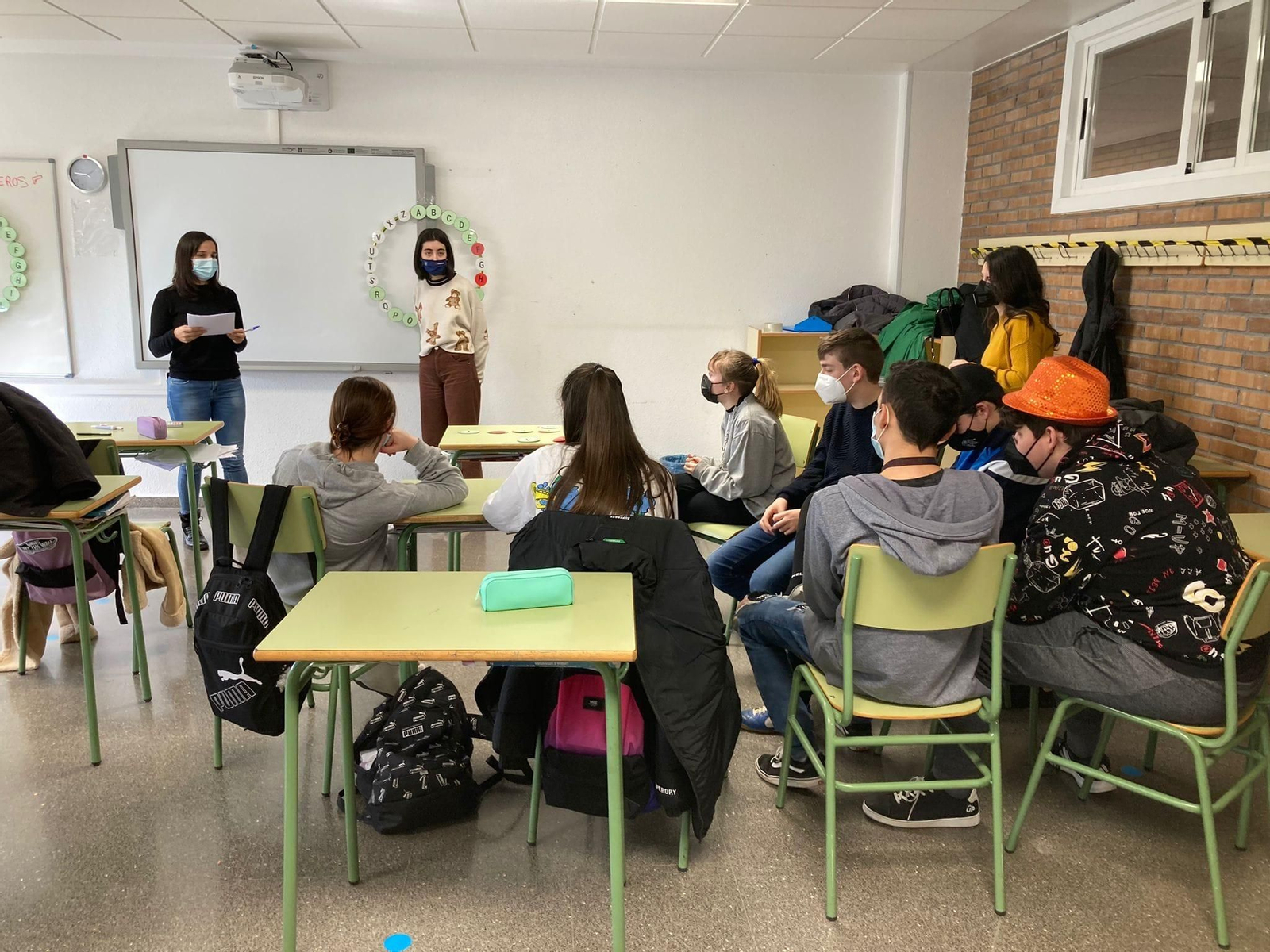 Uno de los obradoiros en el centro.