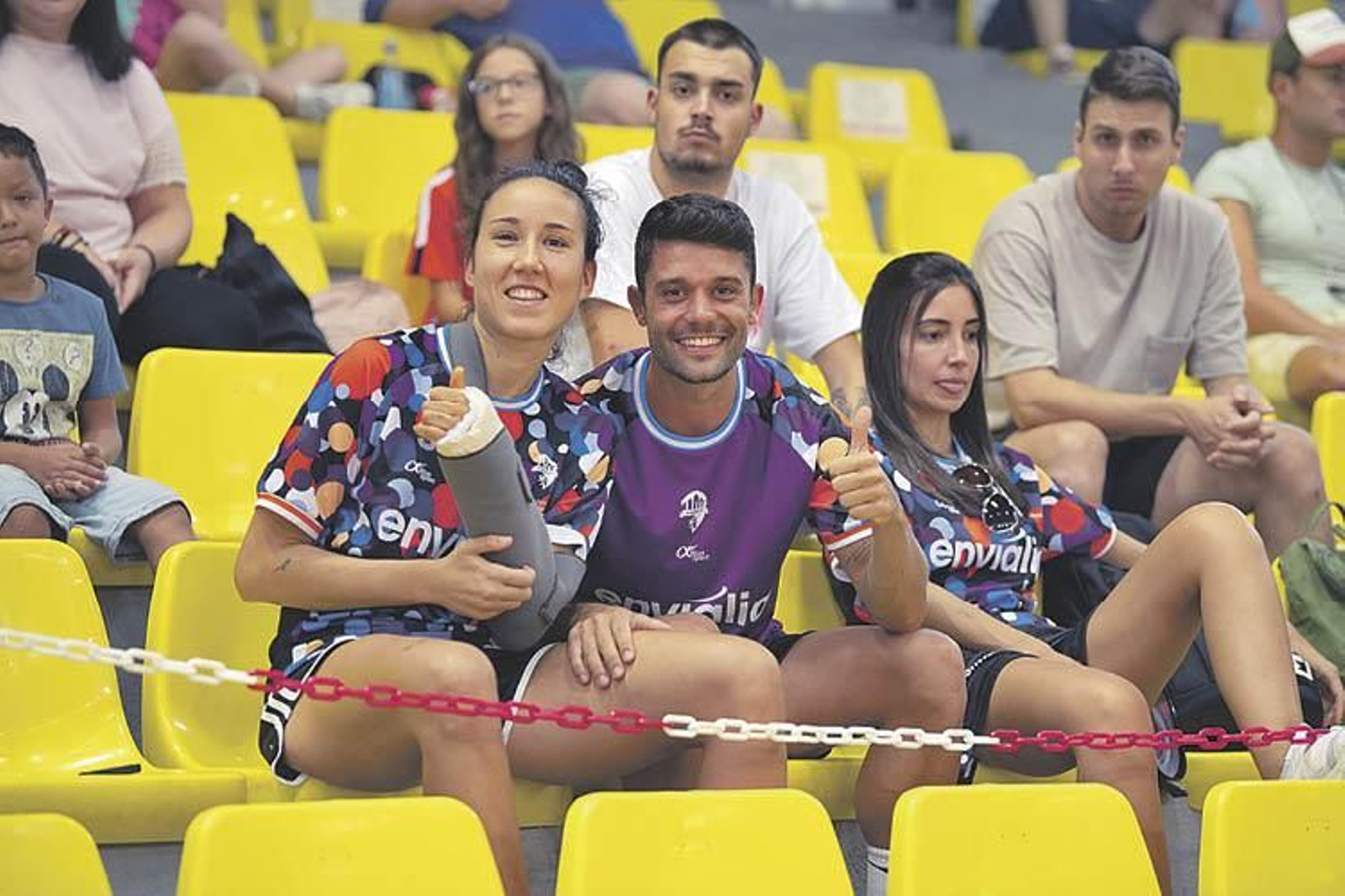 Iria Saeta, en la grada de Os Remedios durante su convalecencia.