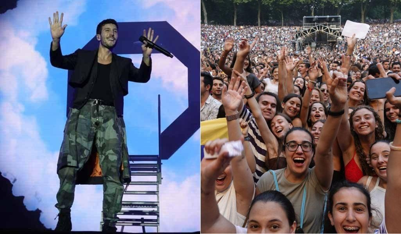 Sebastián Yatra ofreció un concierto con una puesta en escena espectacular, donde no faltó humo y efectos lumínicos.