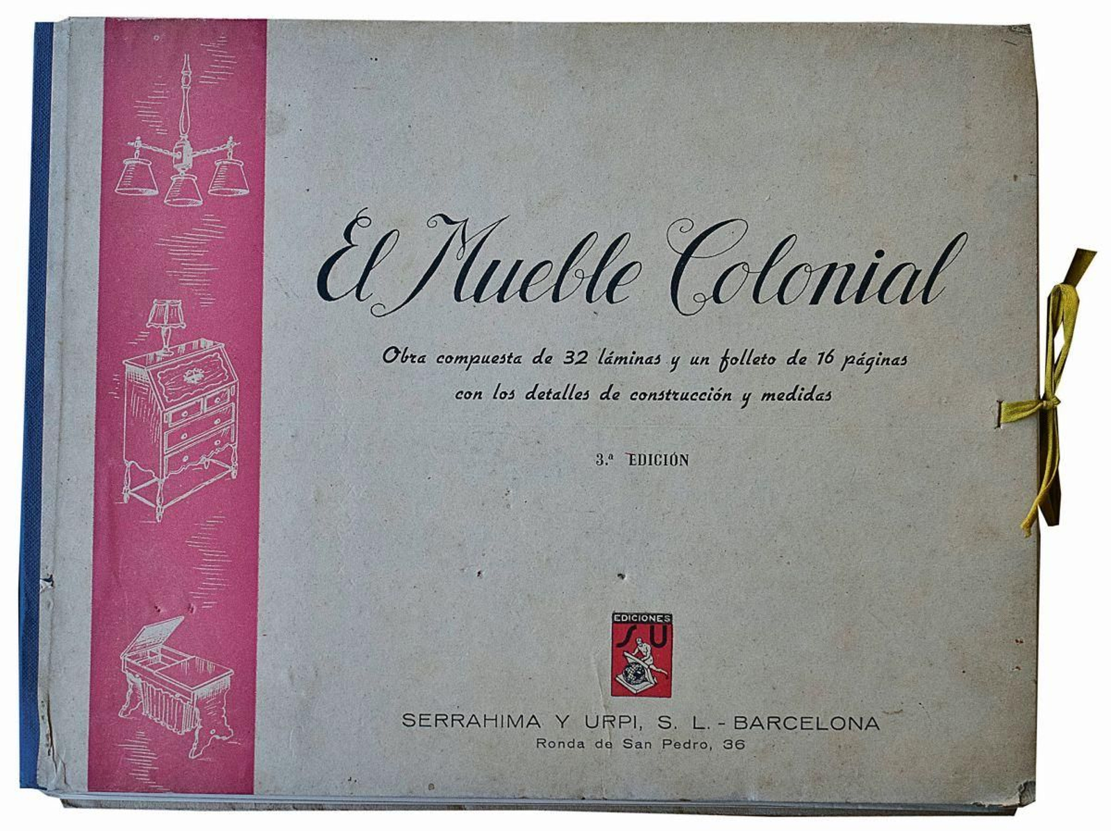 Los viajantes de muebles que recorrían el país guardaban las láminas en carpetas como ésta.