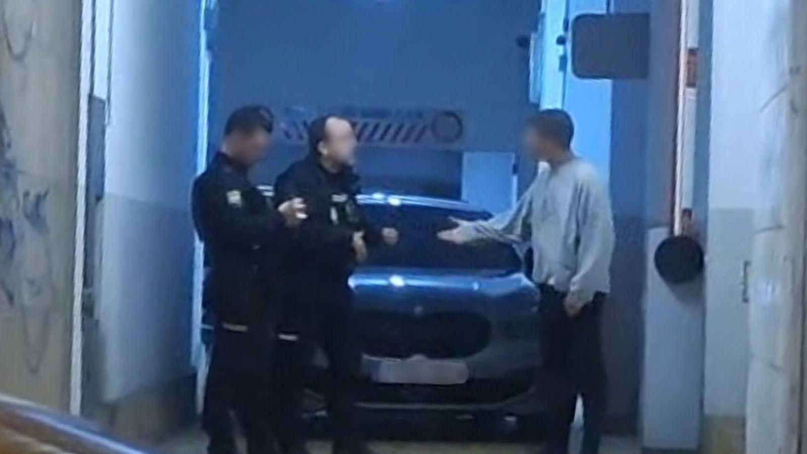 Momentos de tensión en el párking en Ourense