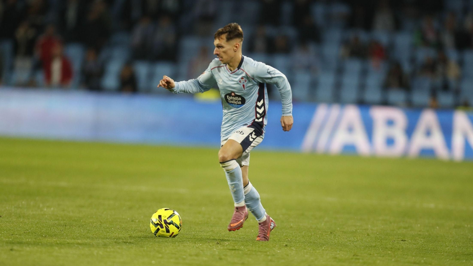 Bryan Zaragoza, en el Celta-Espanyol del pasado domingo.