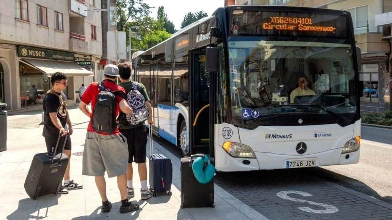 Una de las líneas circulares del bus de Sanxenxo del pasado verano.