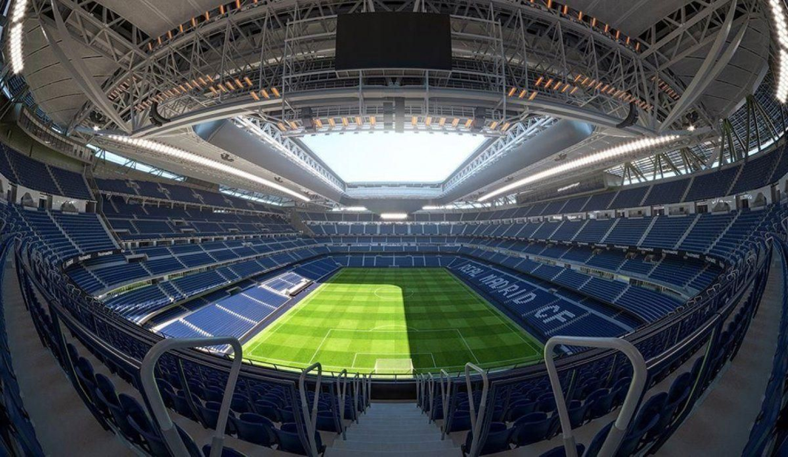 El Santiago Bernabéu, estadio del Real Madrid Club de Fútbol.