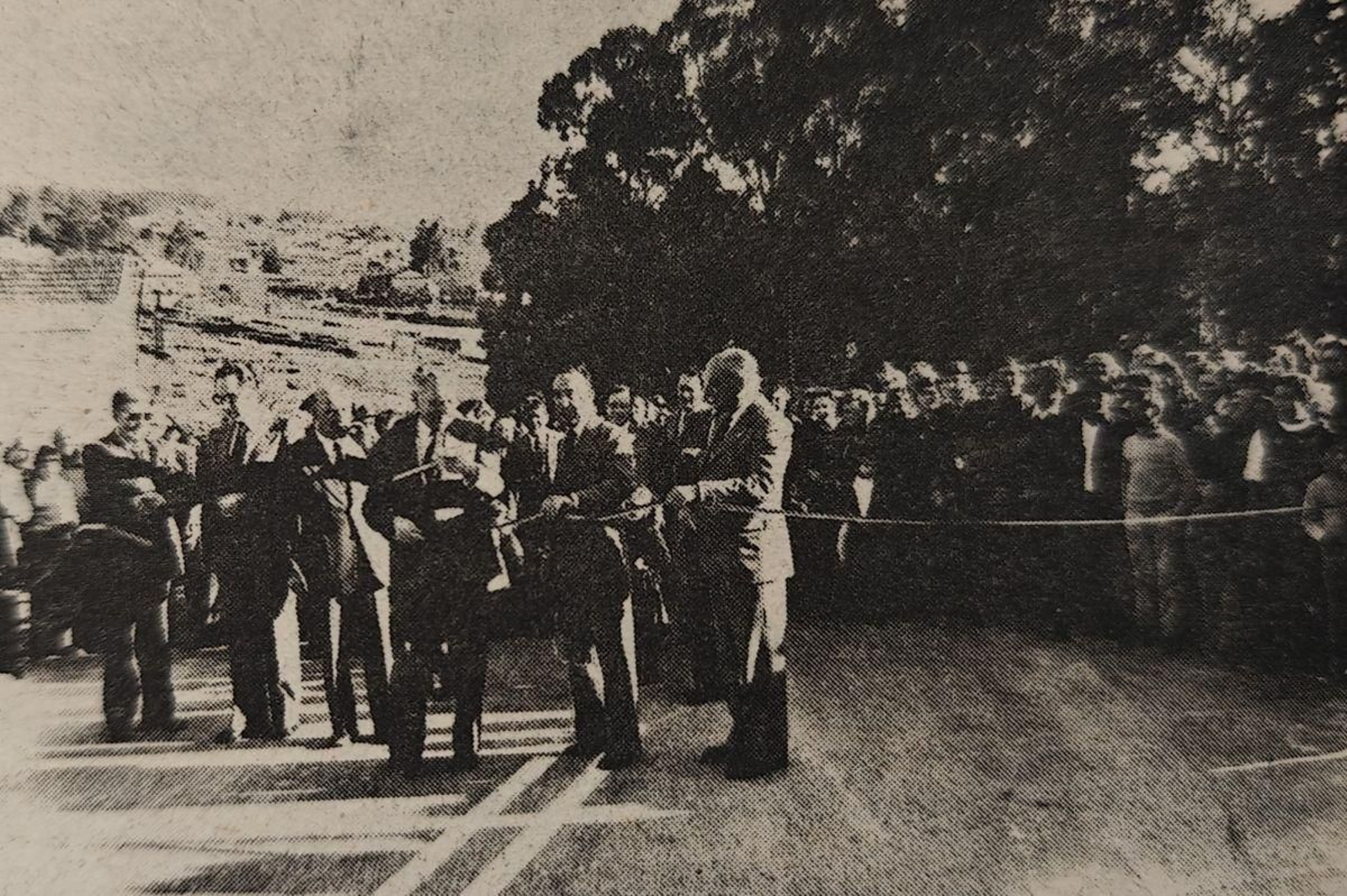 Momento de la inauguración del puente.
