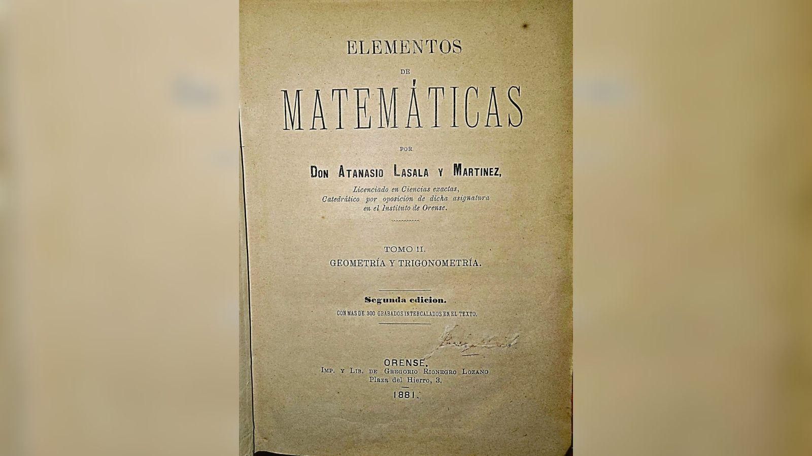 El libro fue impreso en Ourense.