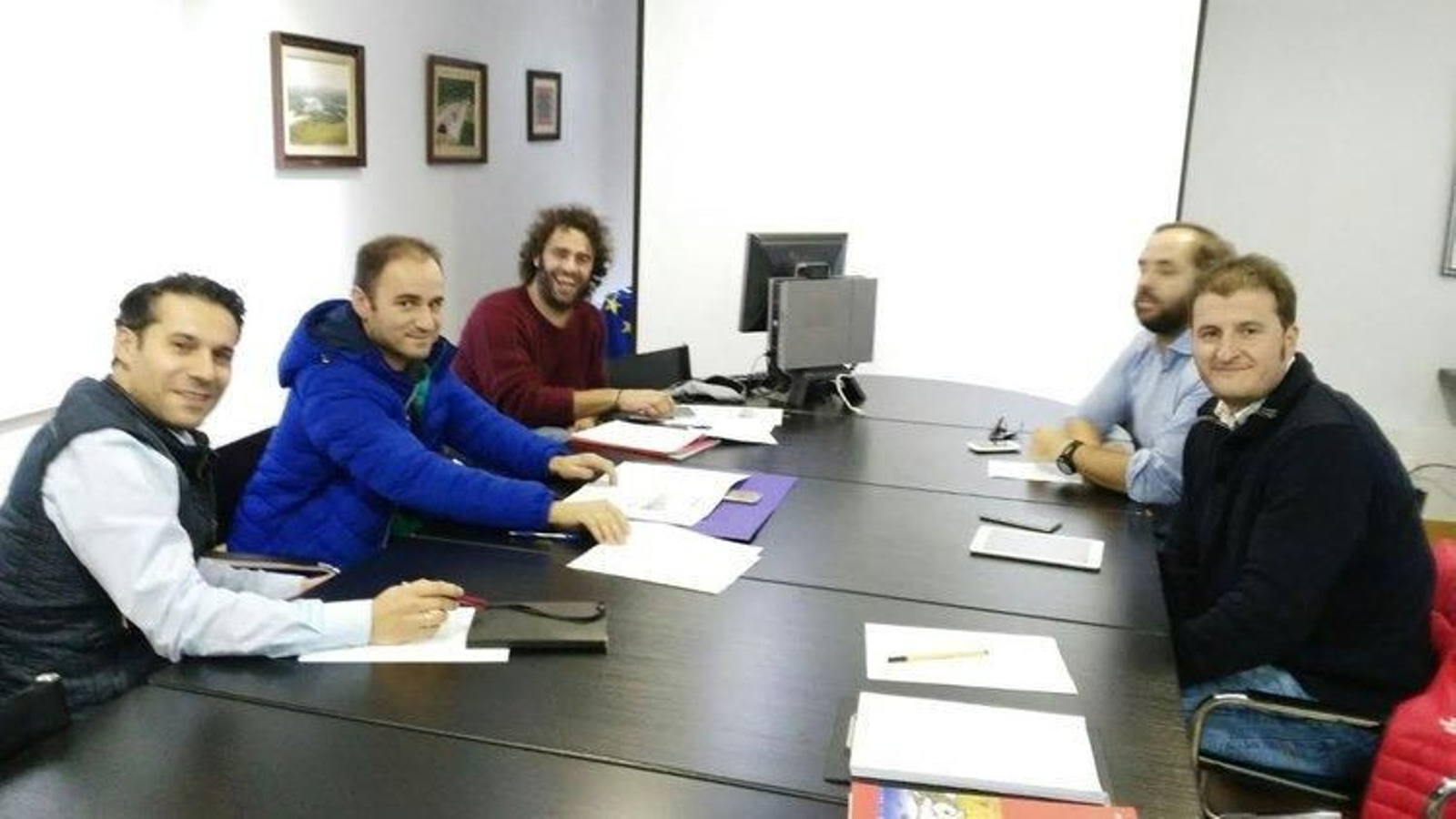 Gustavo Samartín, Octavio Domínguez, David Rodríguez, José Luis Senra y Pablo López López