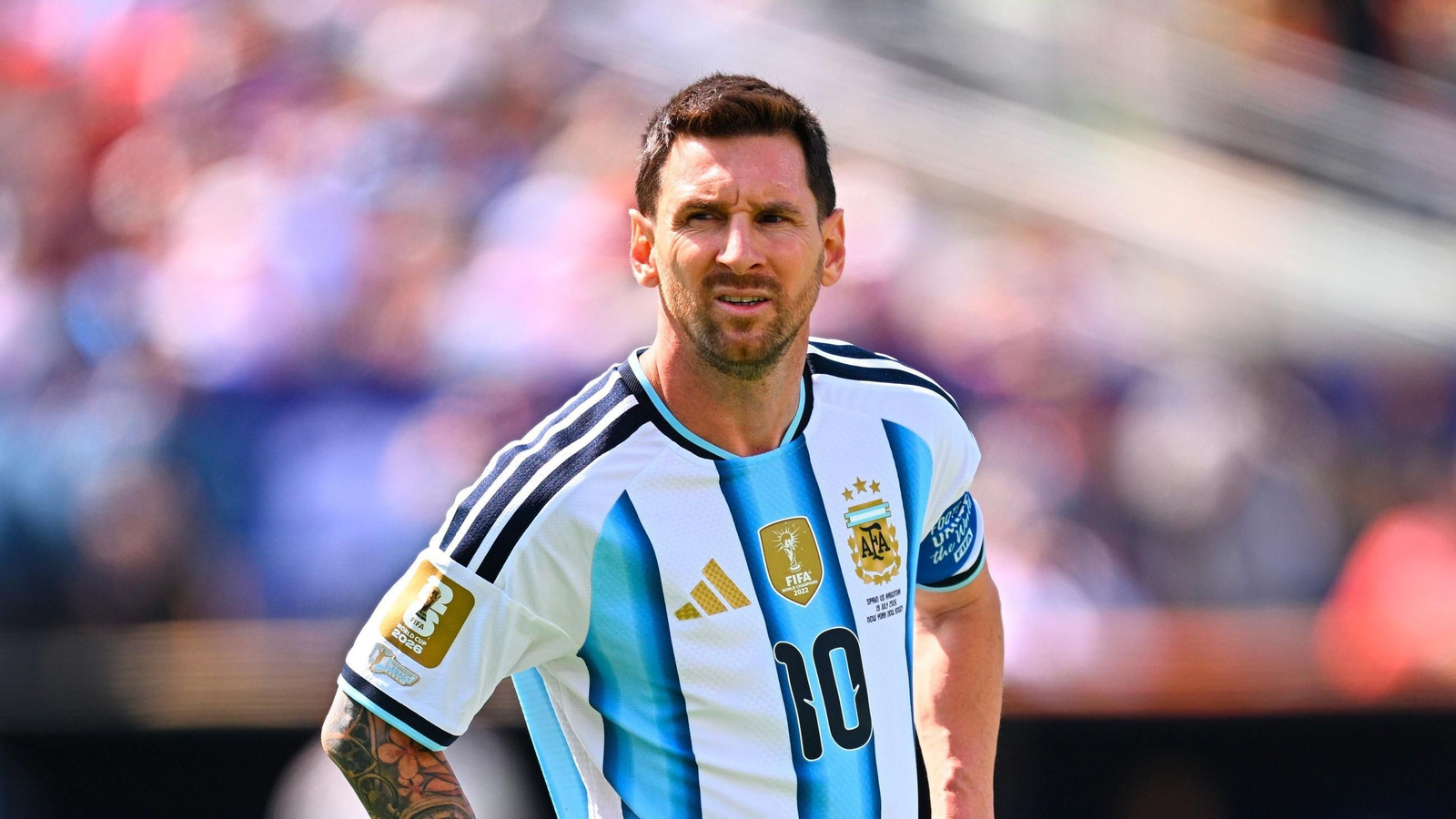 Leo Messi durante un partido