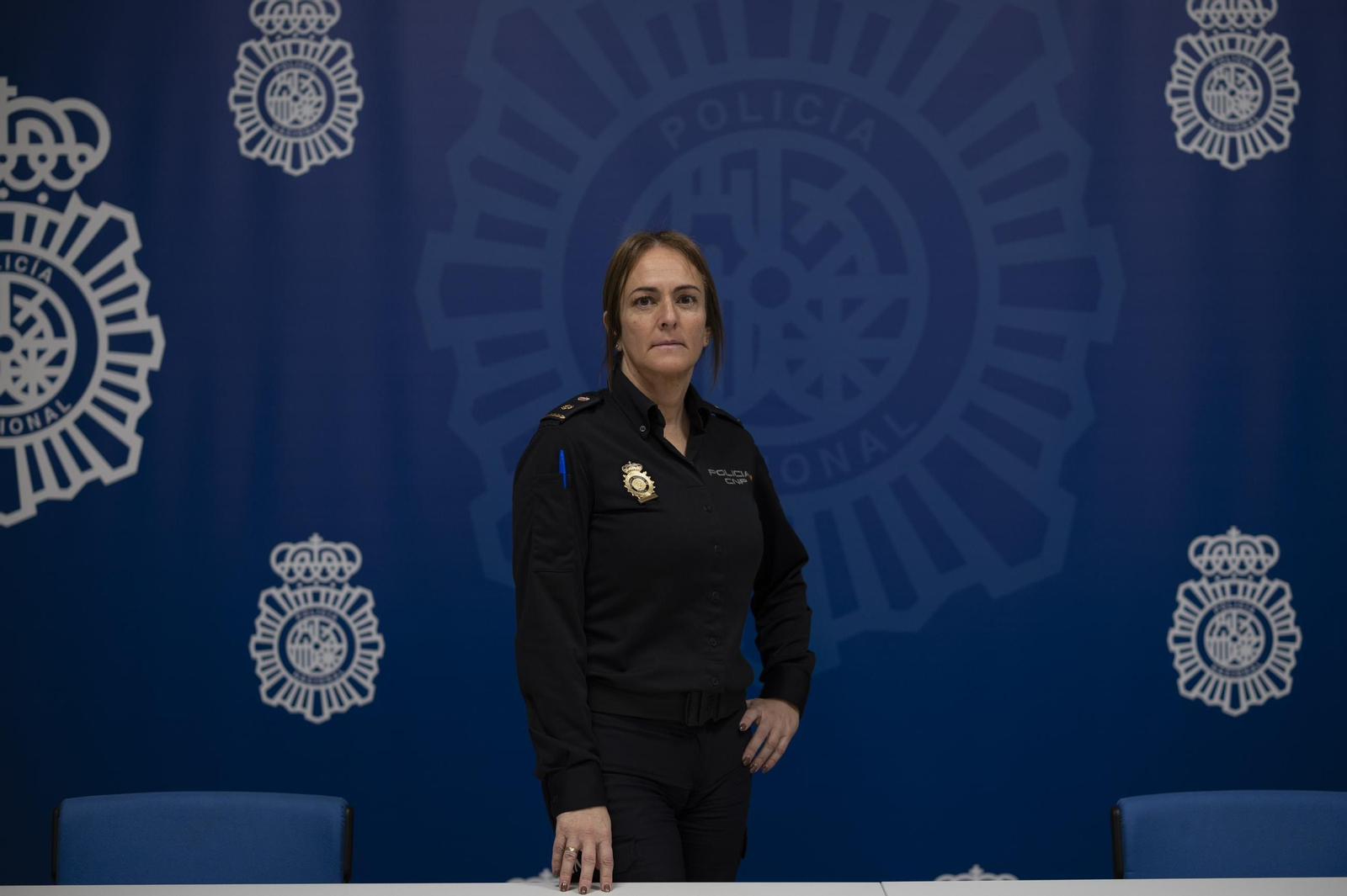 Rosa Seara, en una sala de la Comisaría de la Policía Nacional prevista para reuniones.