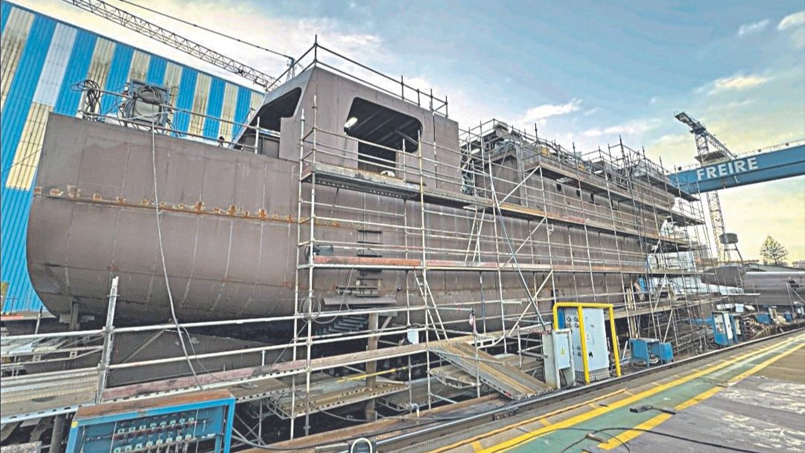 Construcción del oceanográfico para Arabia Saudí en Freire.