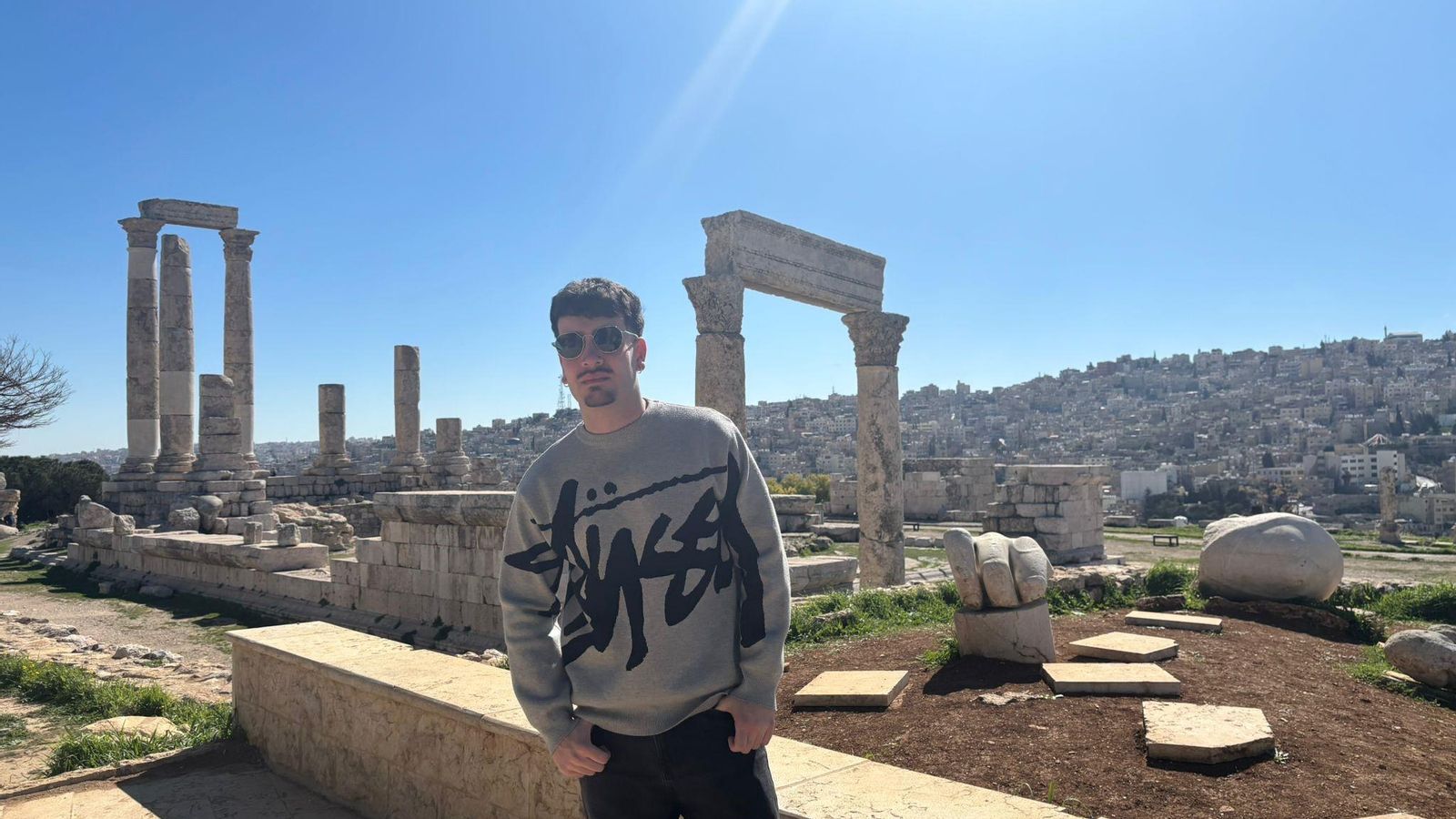 El ourensano Martín Iglesias, en su viaje a Jordania.