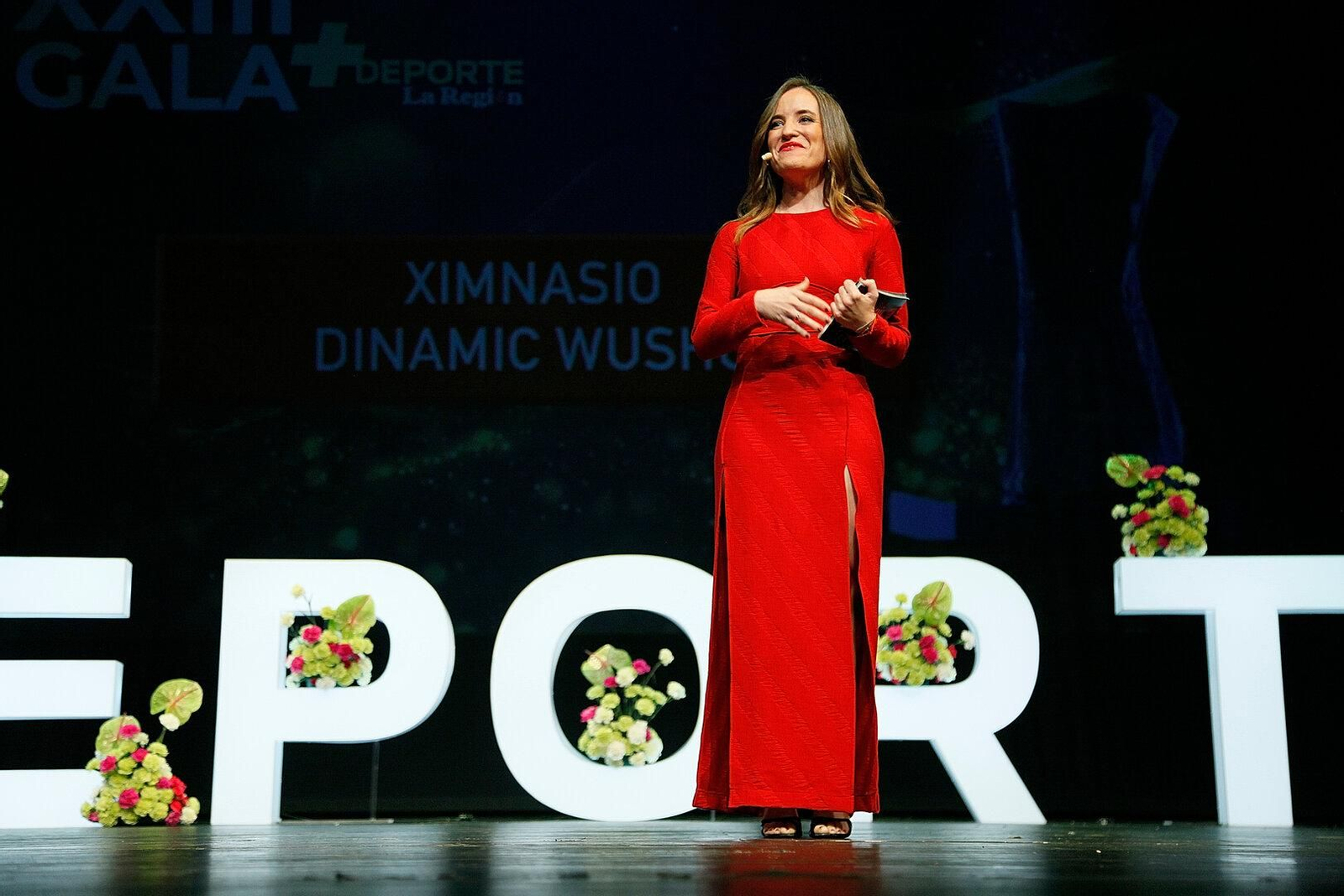Patricia Santana, presentadora del acto.