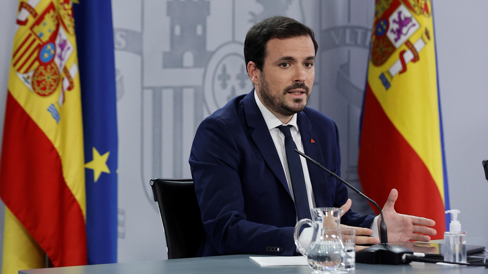 Garzón, en la rueda de prensa posterior al Consejo.