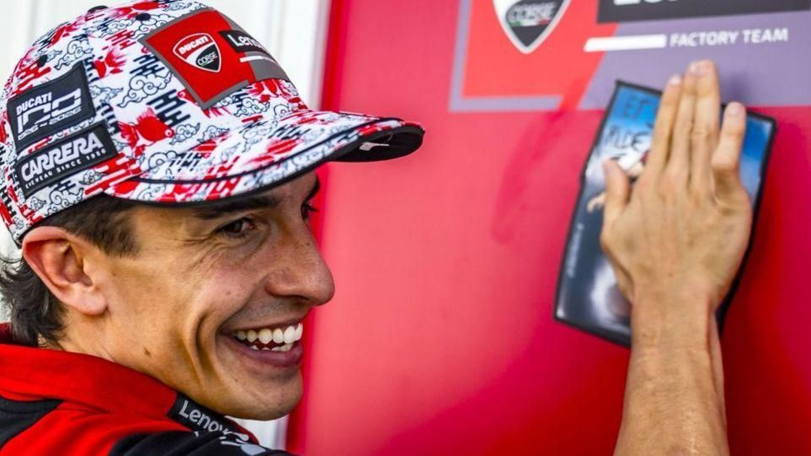 El piloto español Marc Márquez, durante un evento promocional con Ducati.