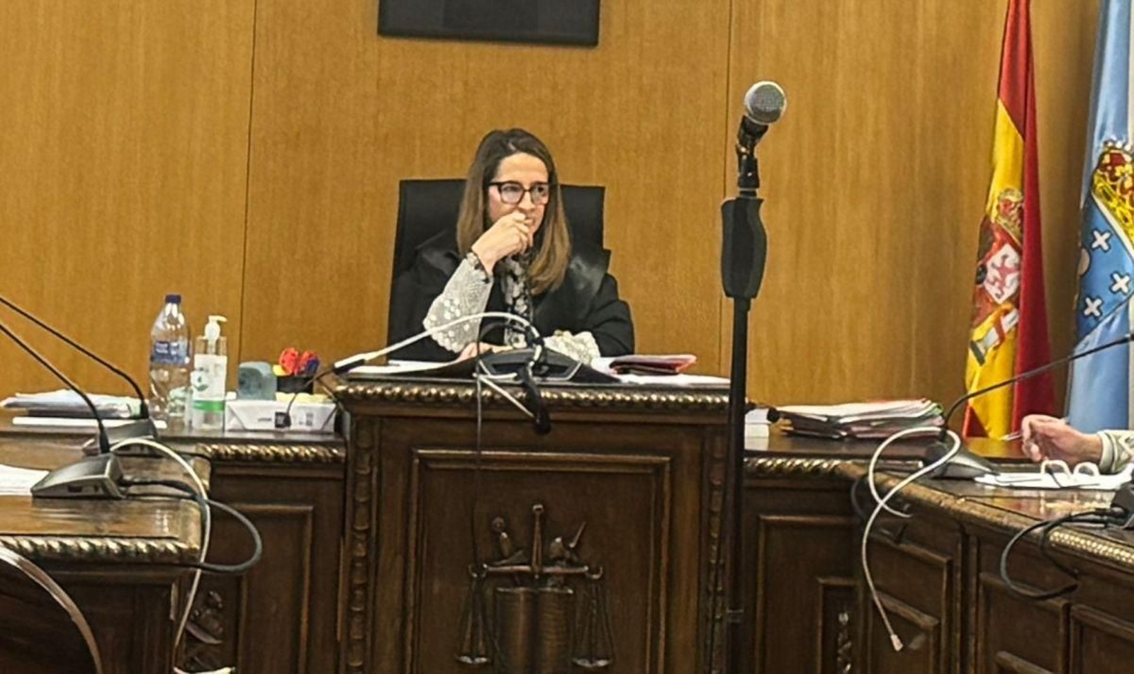 La jueza del Penal 1, María Victoria Candamo, durante un juicio.