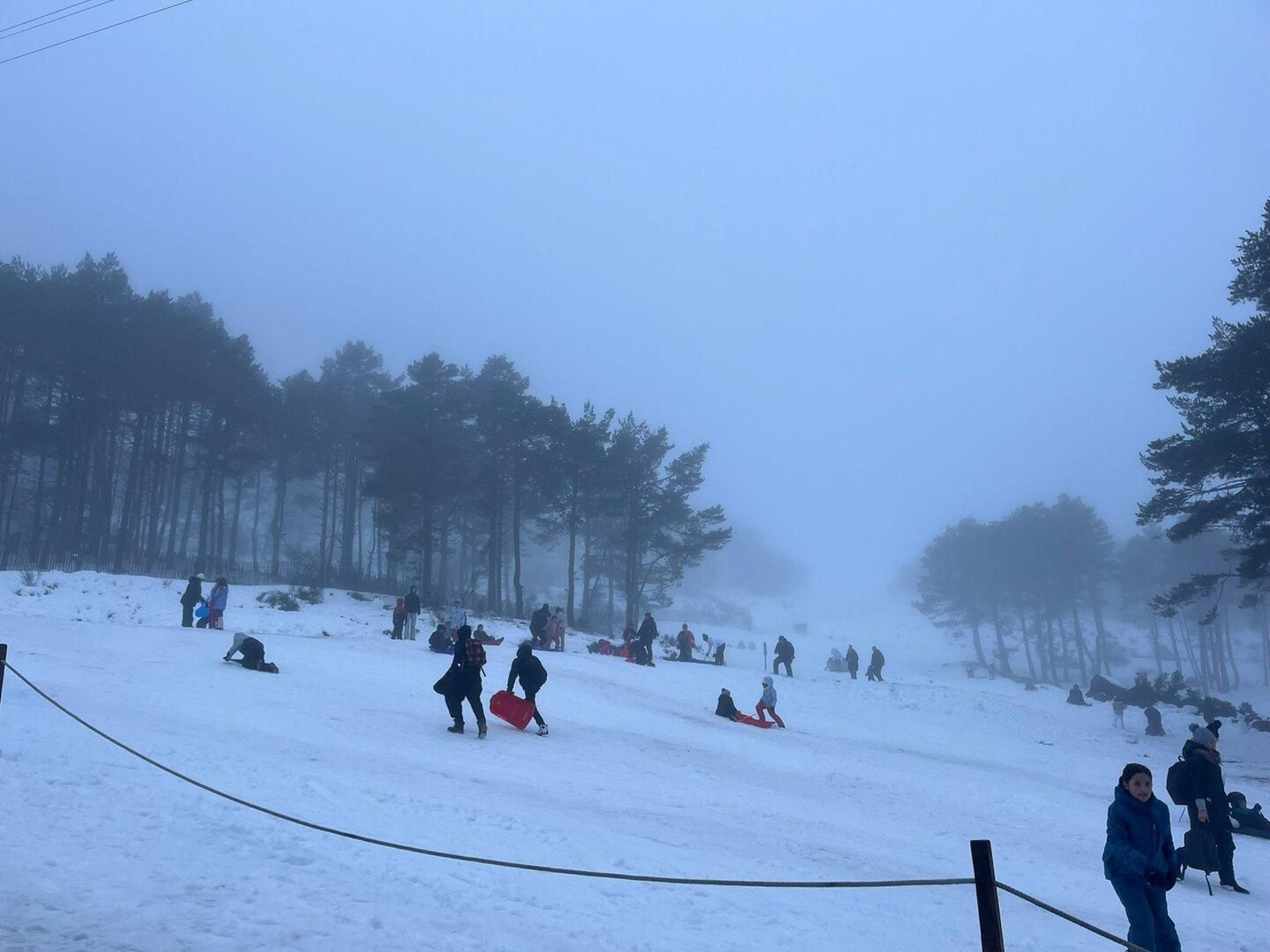 Día de nieve en Manzaneda.