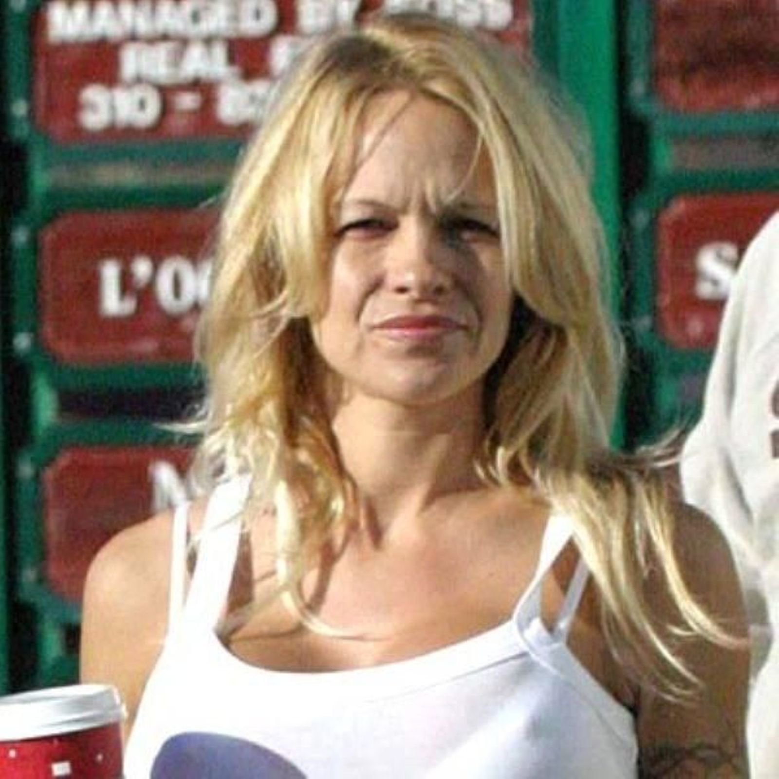 Pamela Anderson sin maquillaje