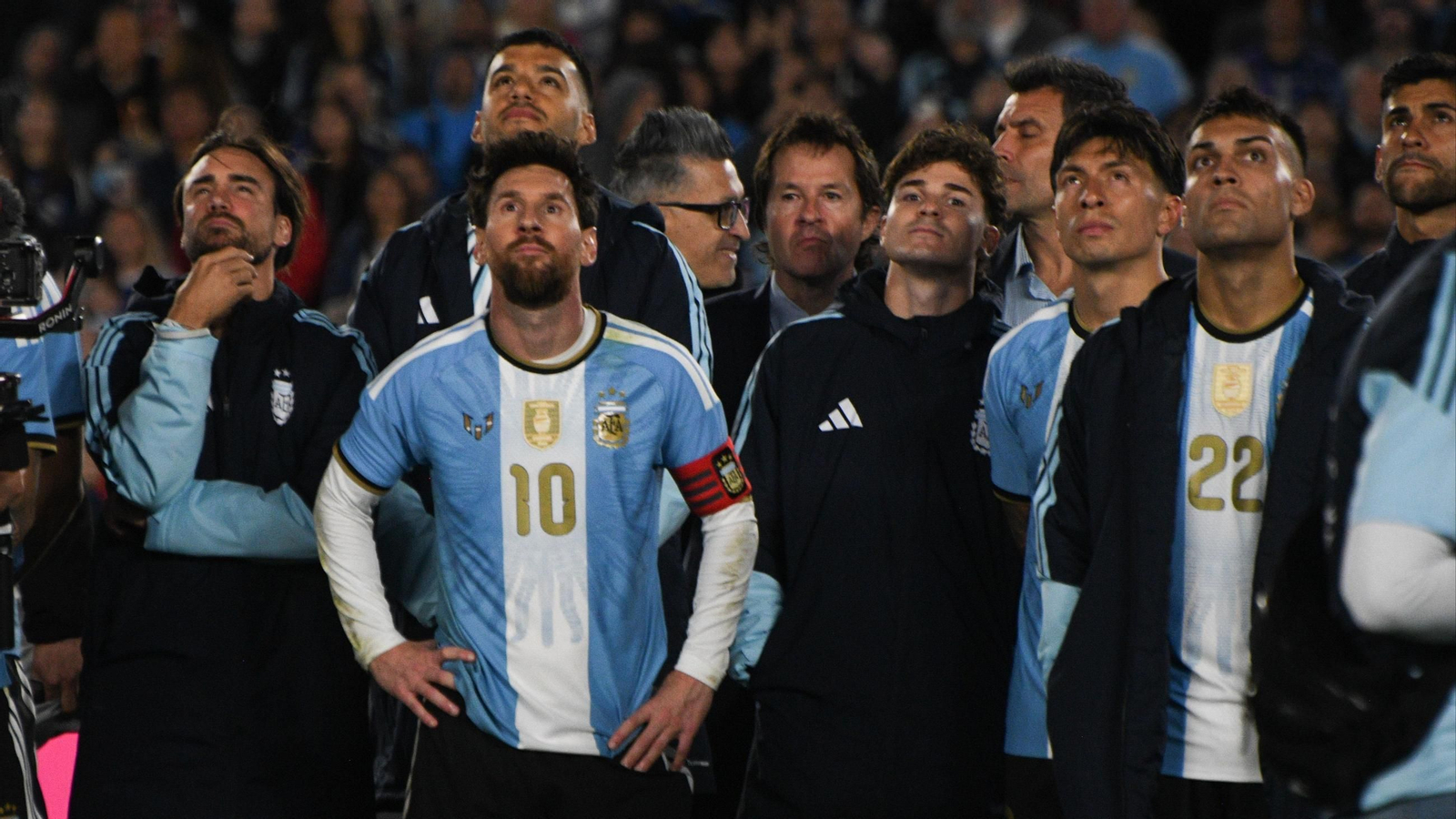 El futbolista Lionel Messi durante la celebración del partido entre las selecciones de Argentina y Benín