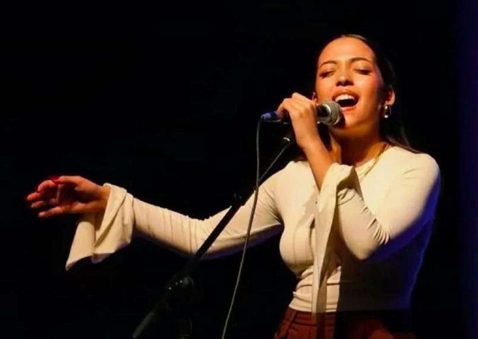 Nerea Jiménez durante una actuación.