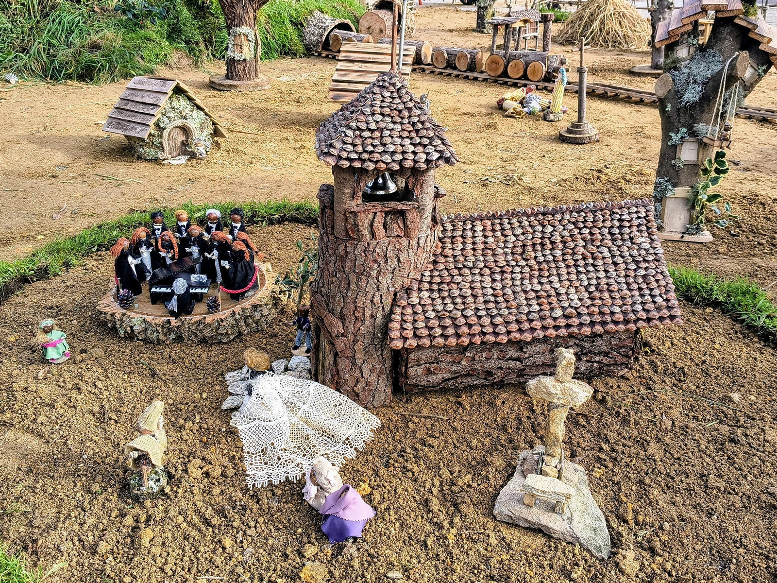 Una de las construcciones de la Aldea de Nadal de Meis.