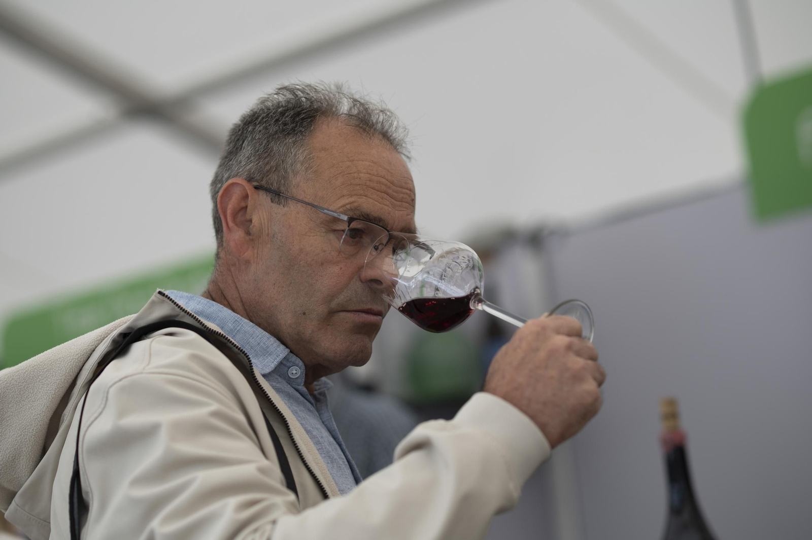 Ambiente festivo, brindis y degustaciones en el recinto de la Alameda de Ribadavia durante la celebración de la 63ª Feira do Viño do Ribeiro