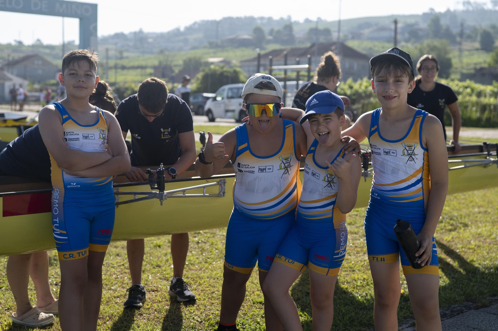 Paladas de calidad en el Campeonato Gallego de Remo de Castrelo de Miño