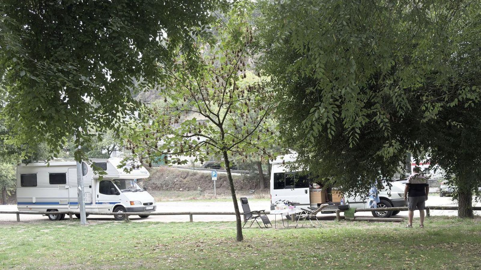 Parking de las termas de Outariz
