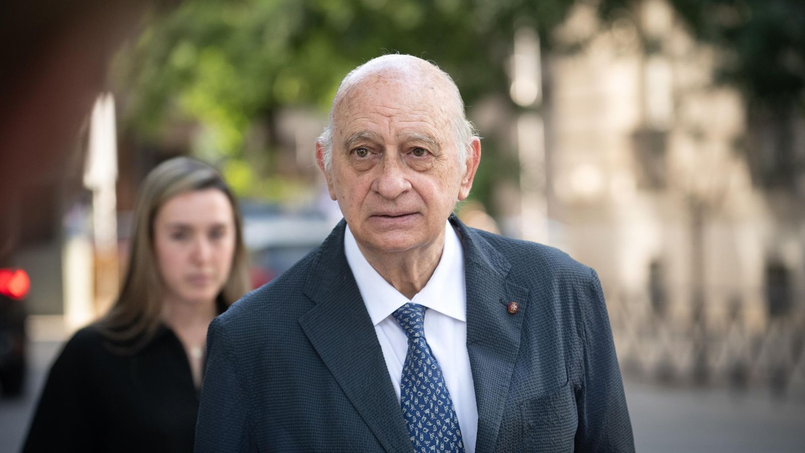 El exministro de Interior Jorge Fernández Díaz a su llegada a la Audiencia Nacional.