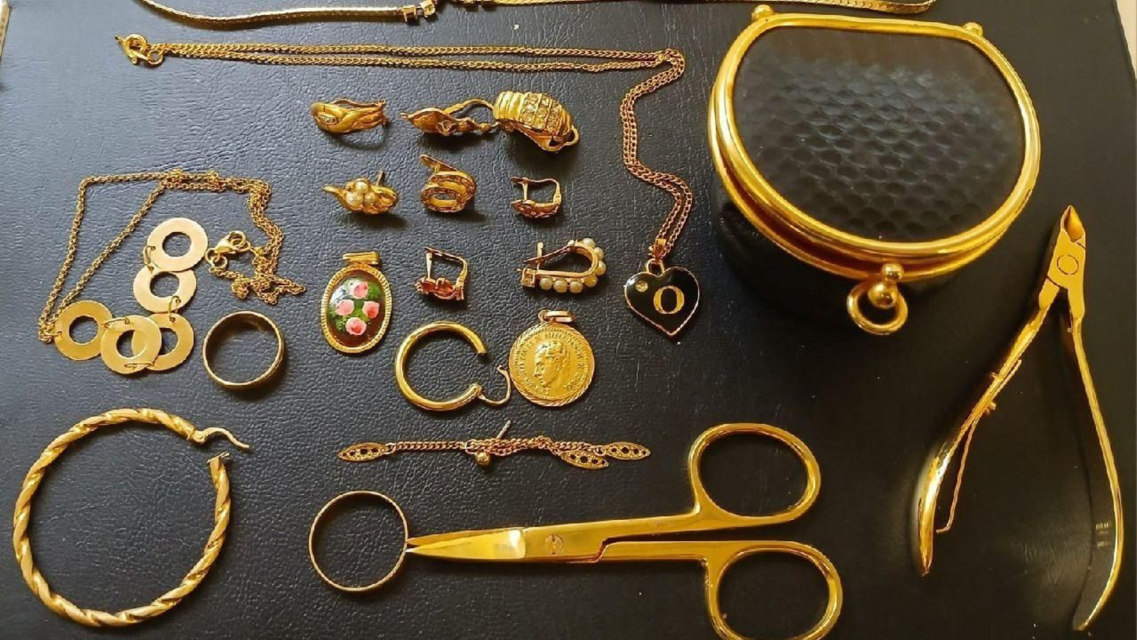 Las joyas recuperadas por el grupo de investigación de la Policía Nacional