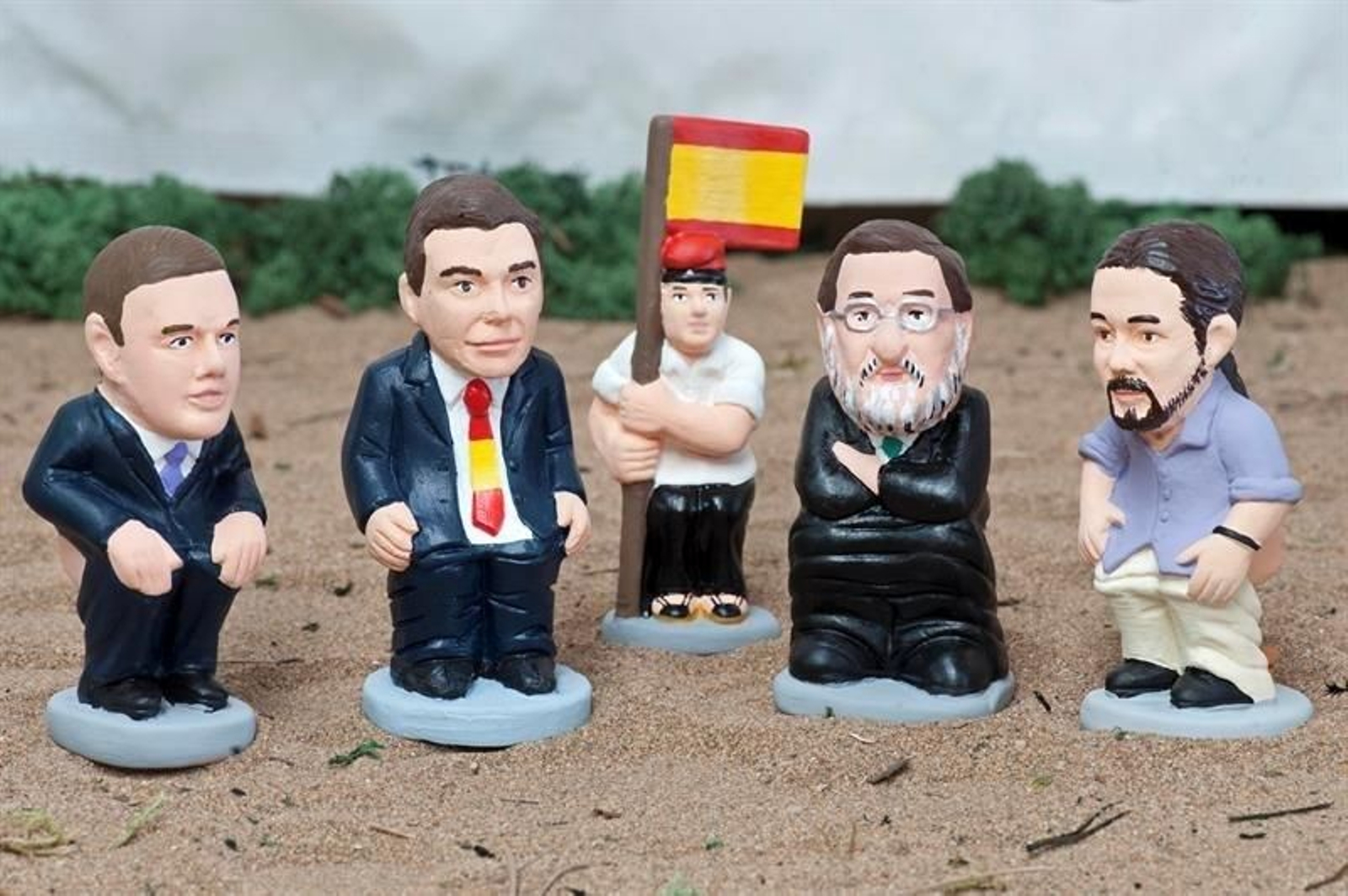 De iz a der Los líderes de Ciudadanos, Albert Rivera (i), PSOE, Pedro Sánchez, del PP, Mariano Rajoy, y de Podemos, Pablo Iglesias.