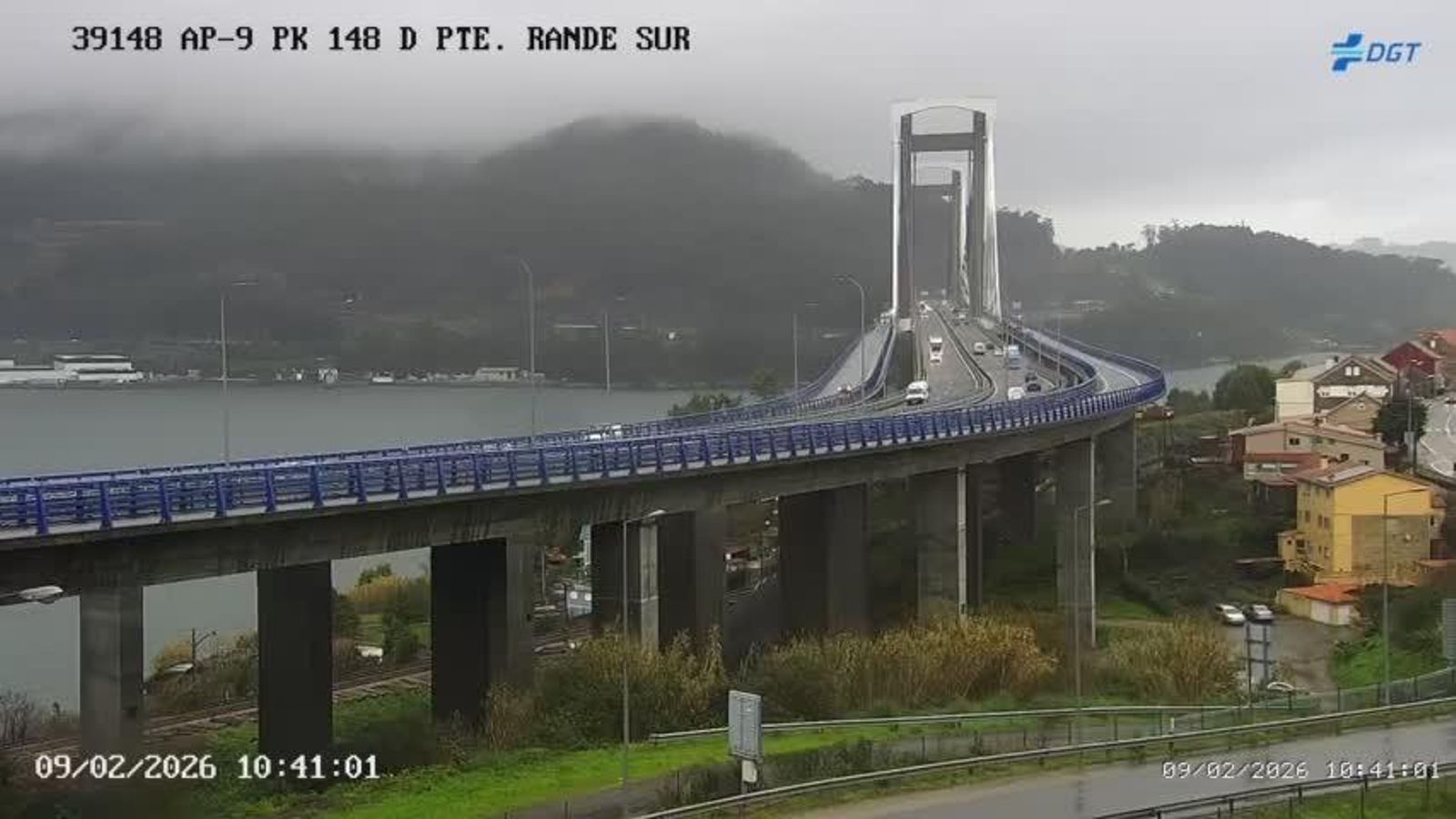 Tráfico fluido en la AP-9 en torno a las 11 de mañana.