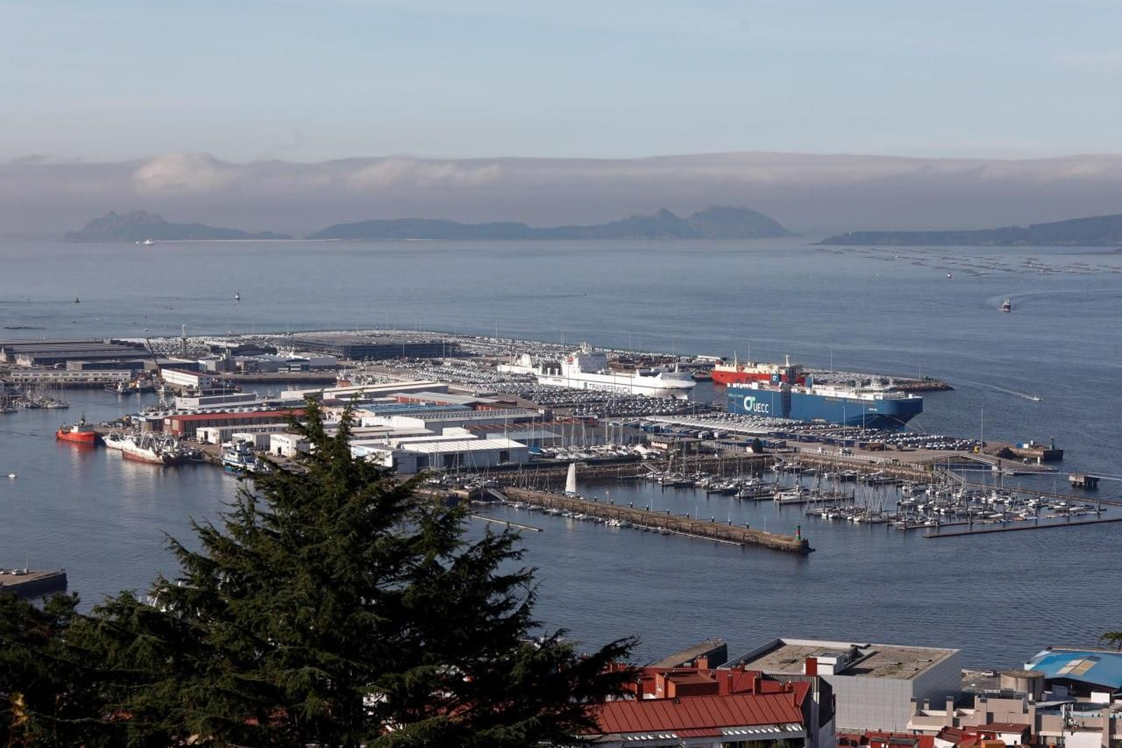 Tiempo despejado en la ría de Vigo.