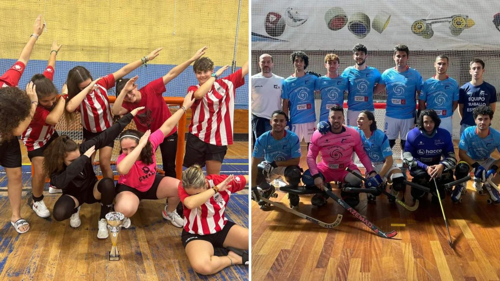 El Ponteareas (derecha) y el Traviesas (izquierda) comienzan la temporada este fin de semana. Ambos militan en la categoría estatal.