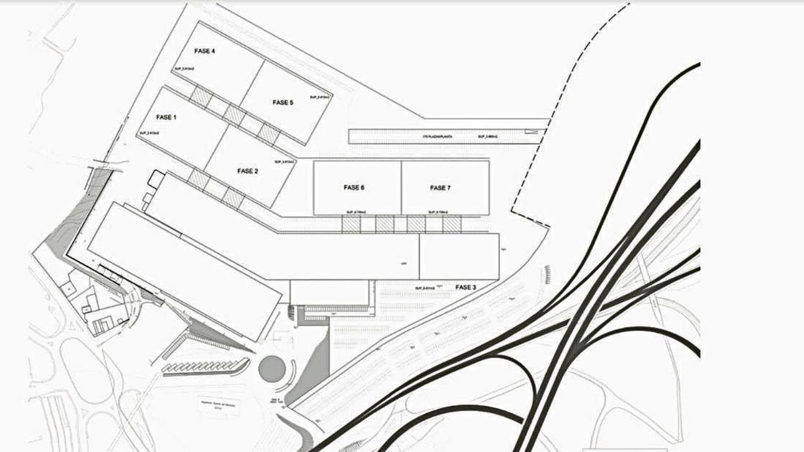 Las siete fases para otros tantos pabellones que plantea Conxemar en Ifevi.