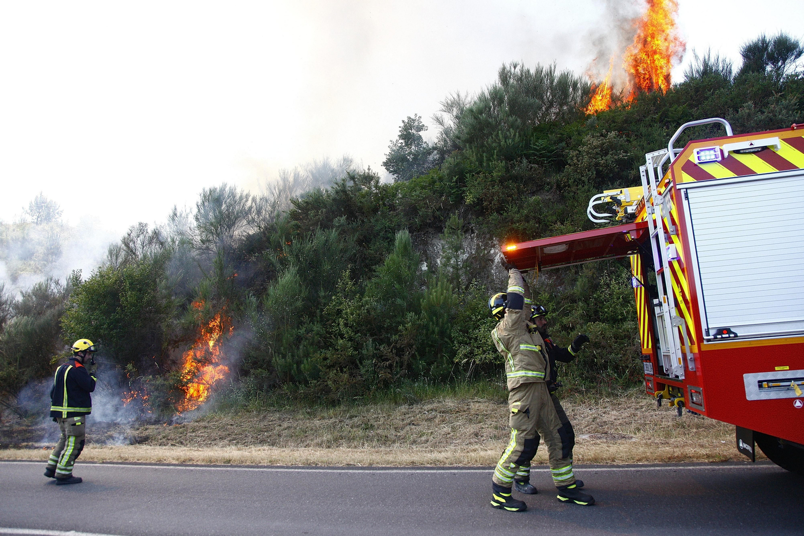 Imágenes del incendio. Foto: Miguel Ángel.