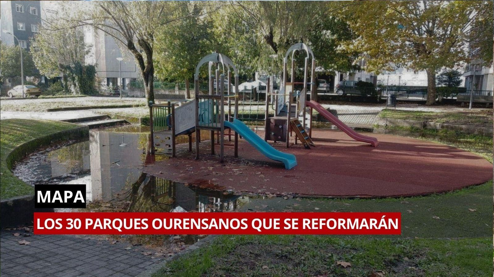 Mapa | Estos son los 30 parques infantiles de Ourense que se reformarán