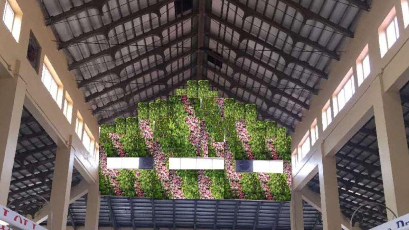 El jardín vertical será el elemento decorativo definidor de la actuación.