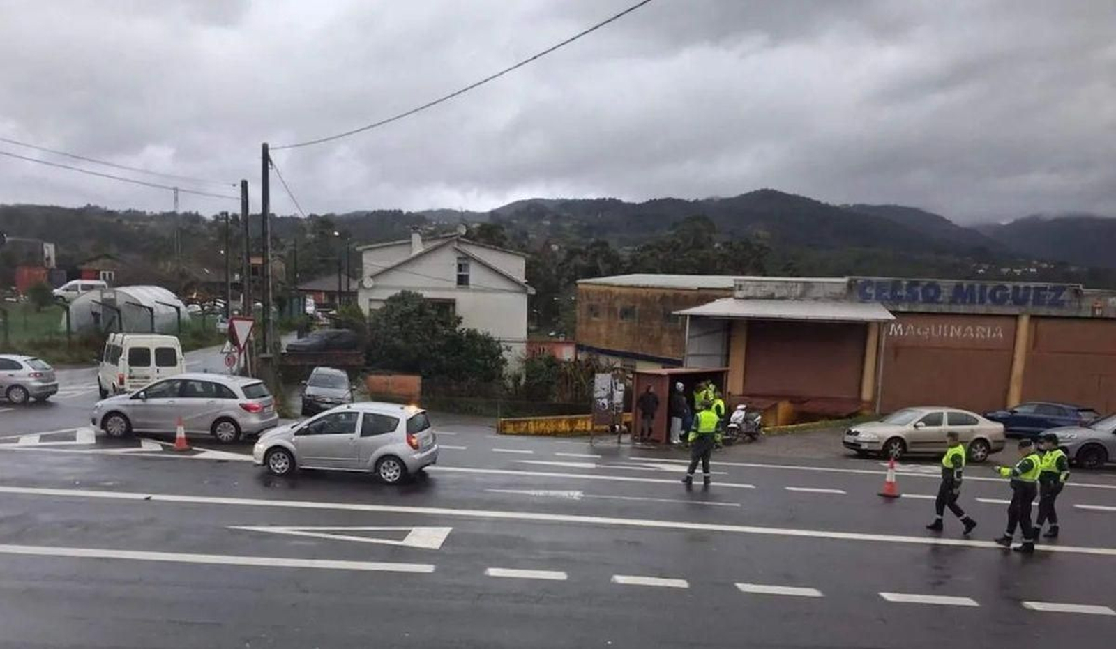 Lugar en el que sucedió el accidente, en Tenorio, (Cerdedo-Cotobade).