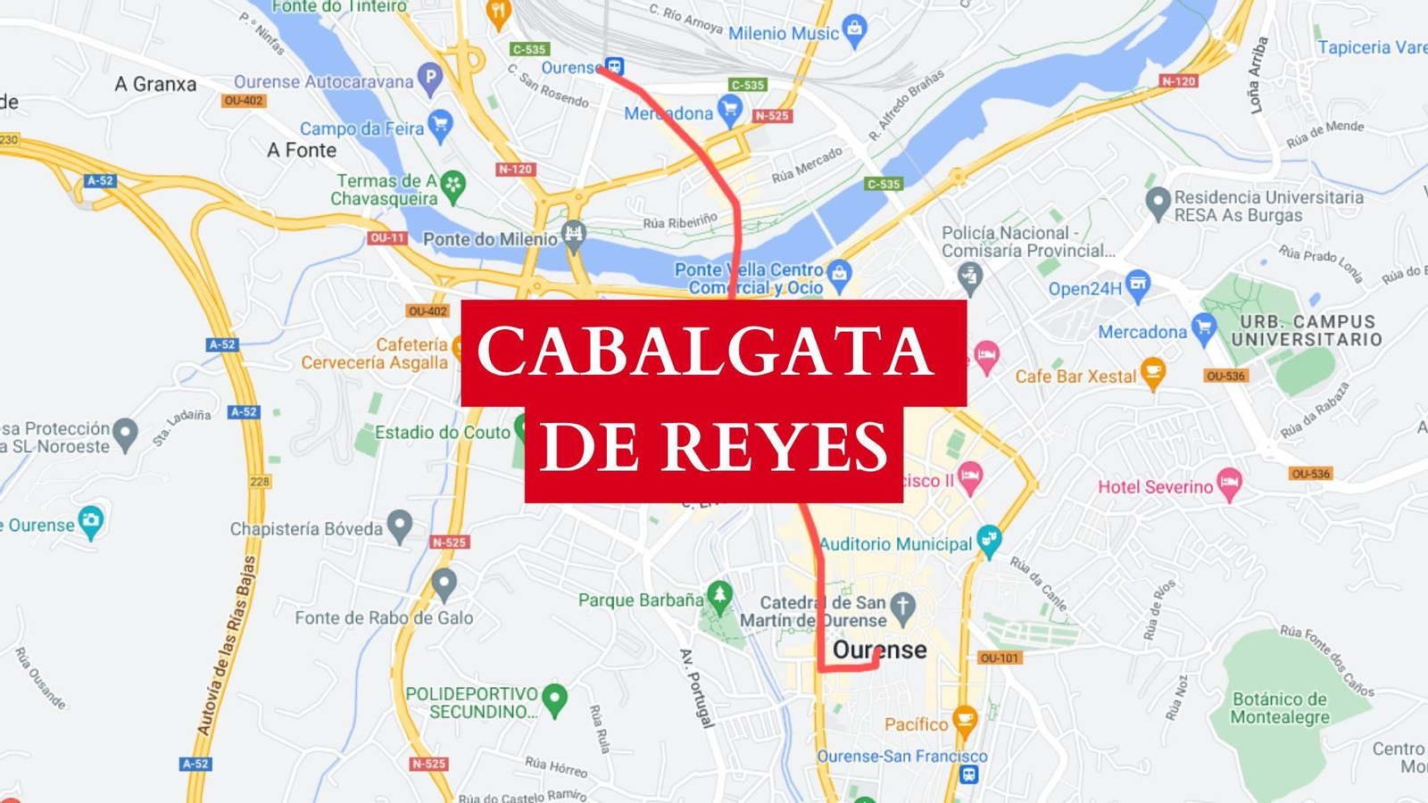 Ruta cabalgata de Reyes.