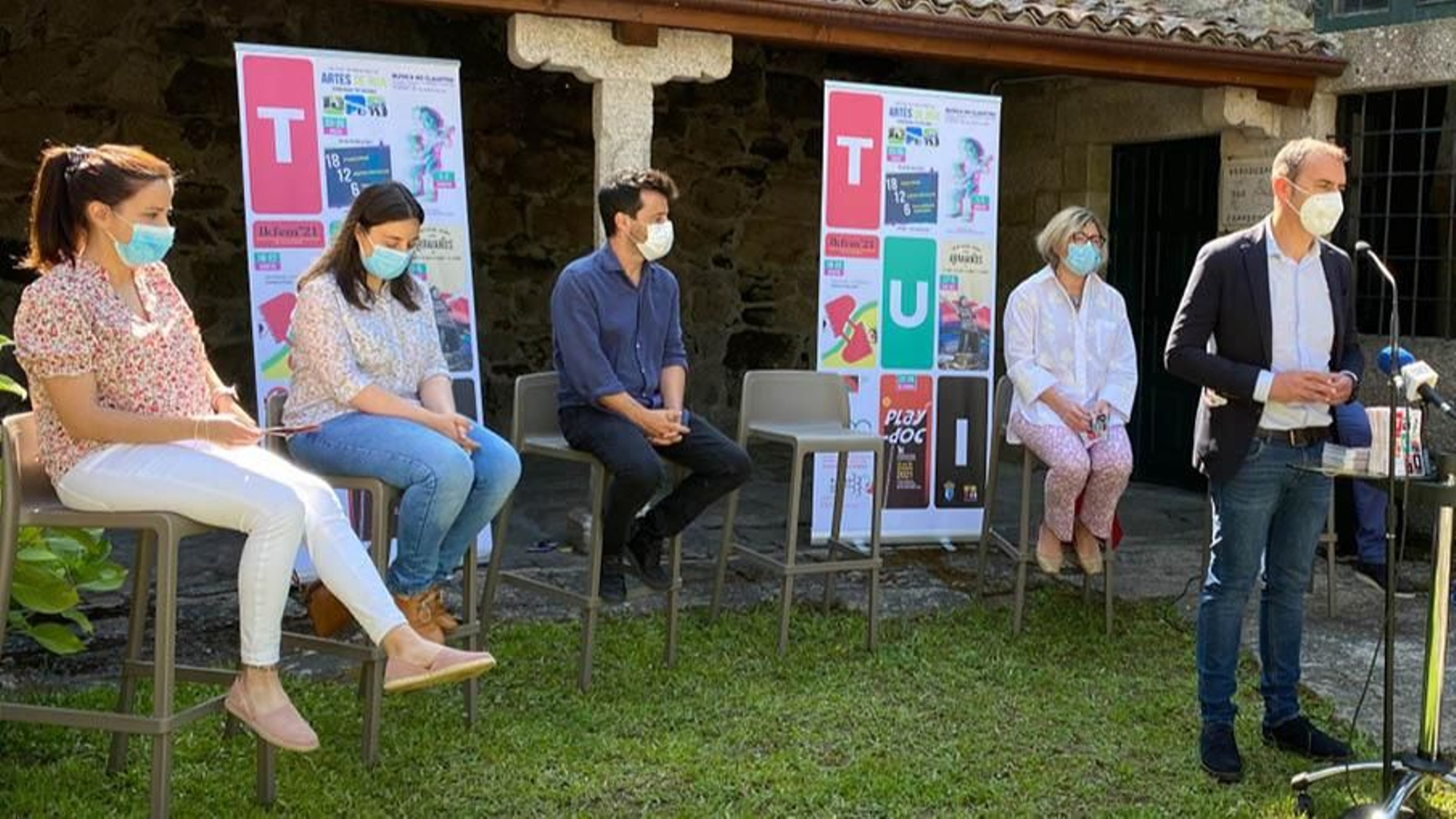 Enrique Cabaleiro ayer en la presentación que tuvo lugar en la Cárcel Vieja de Tui.