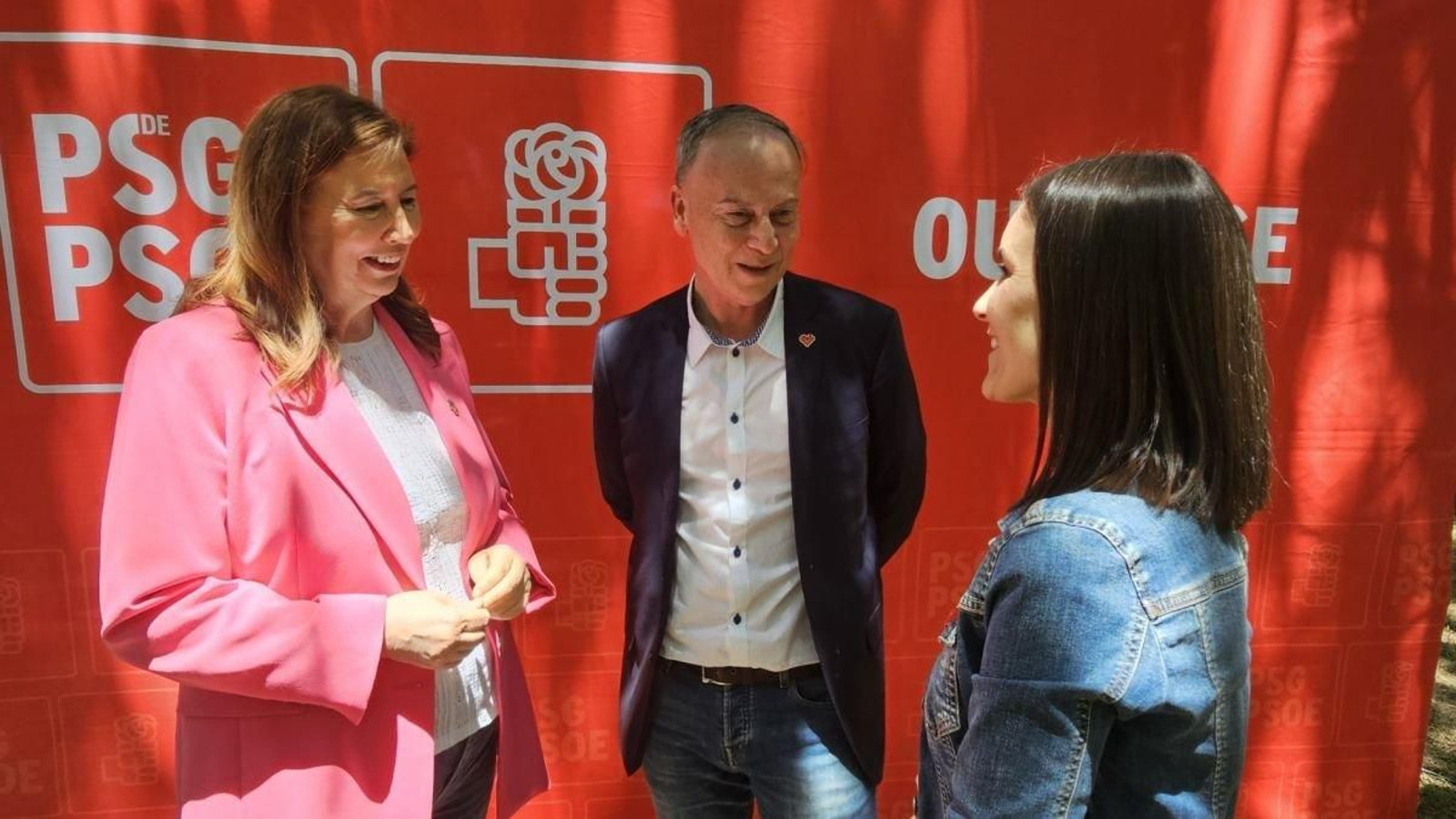 Marga Martín, Rafa Villarino y Lorena Guerra, ayer en la reunión.