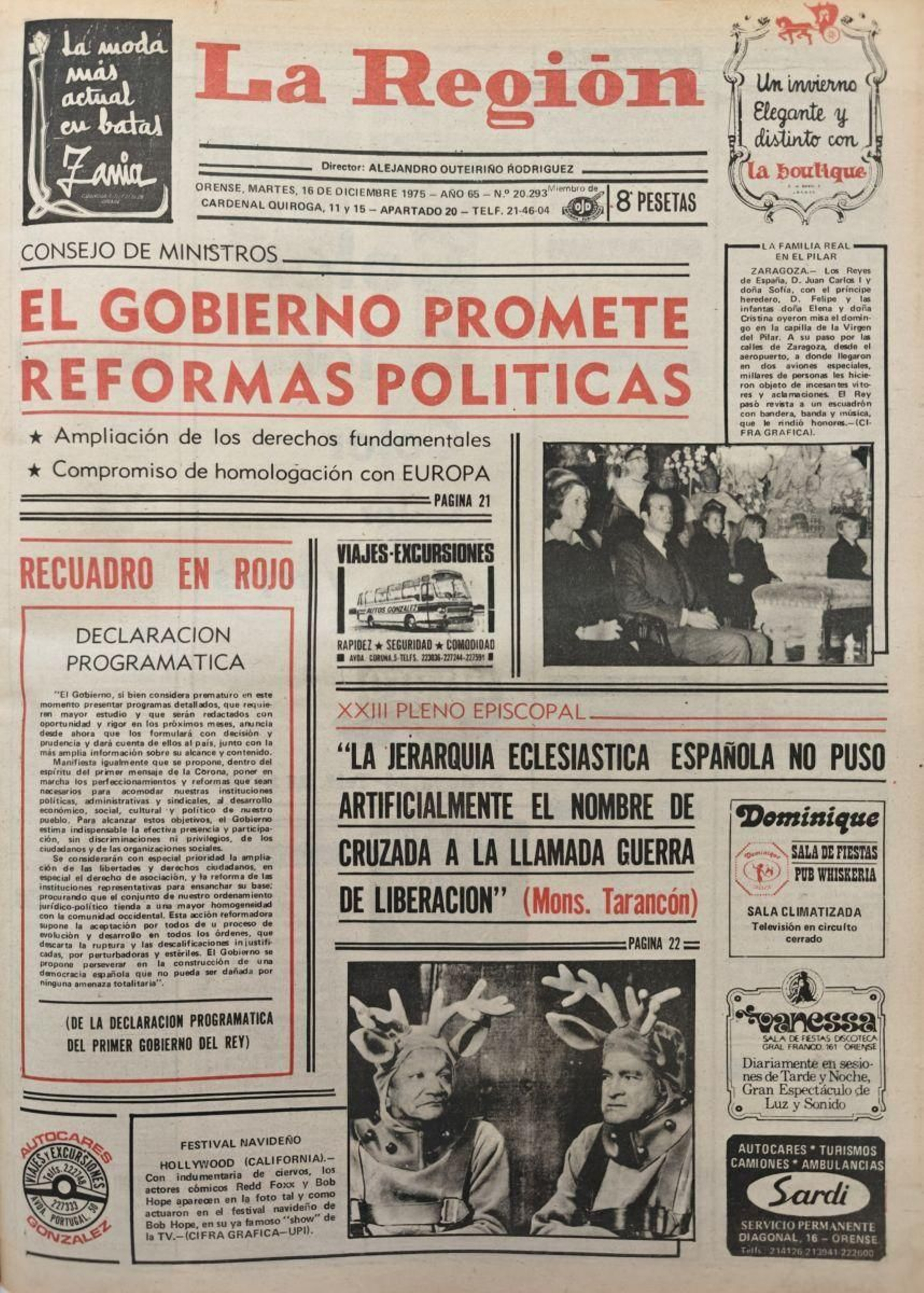 Primera página de 1975.