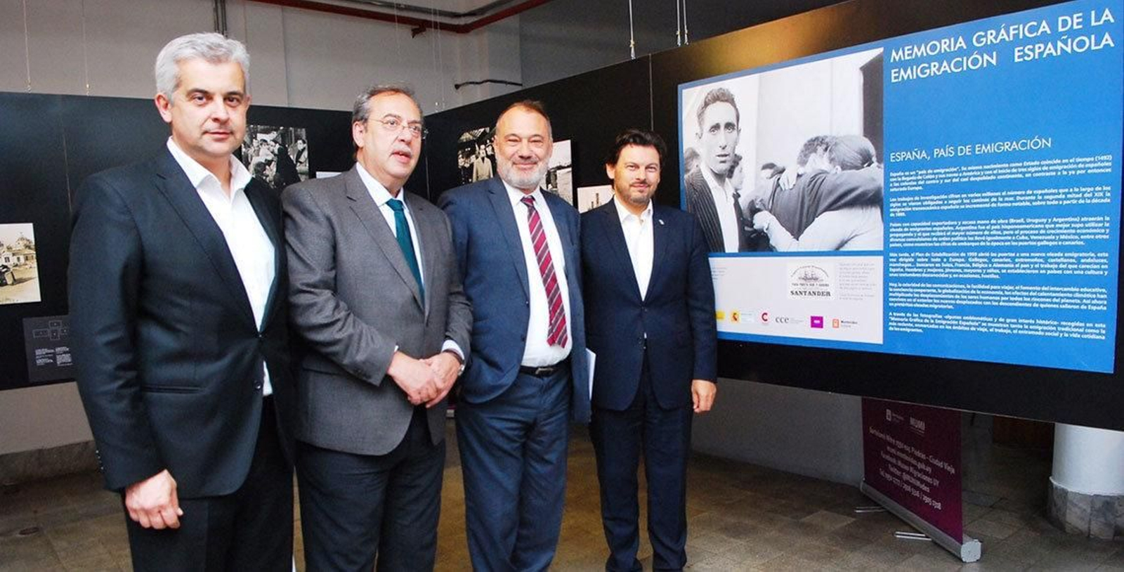 Alejandro López Dobarro, Andrés González Murga, Roberto Varela y Antonio Rodríguez Miranda en el MUMI de Montevideo