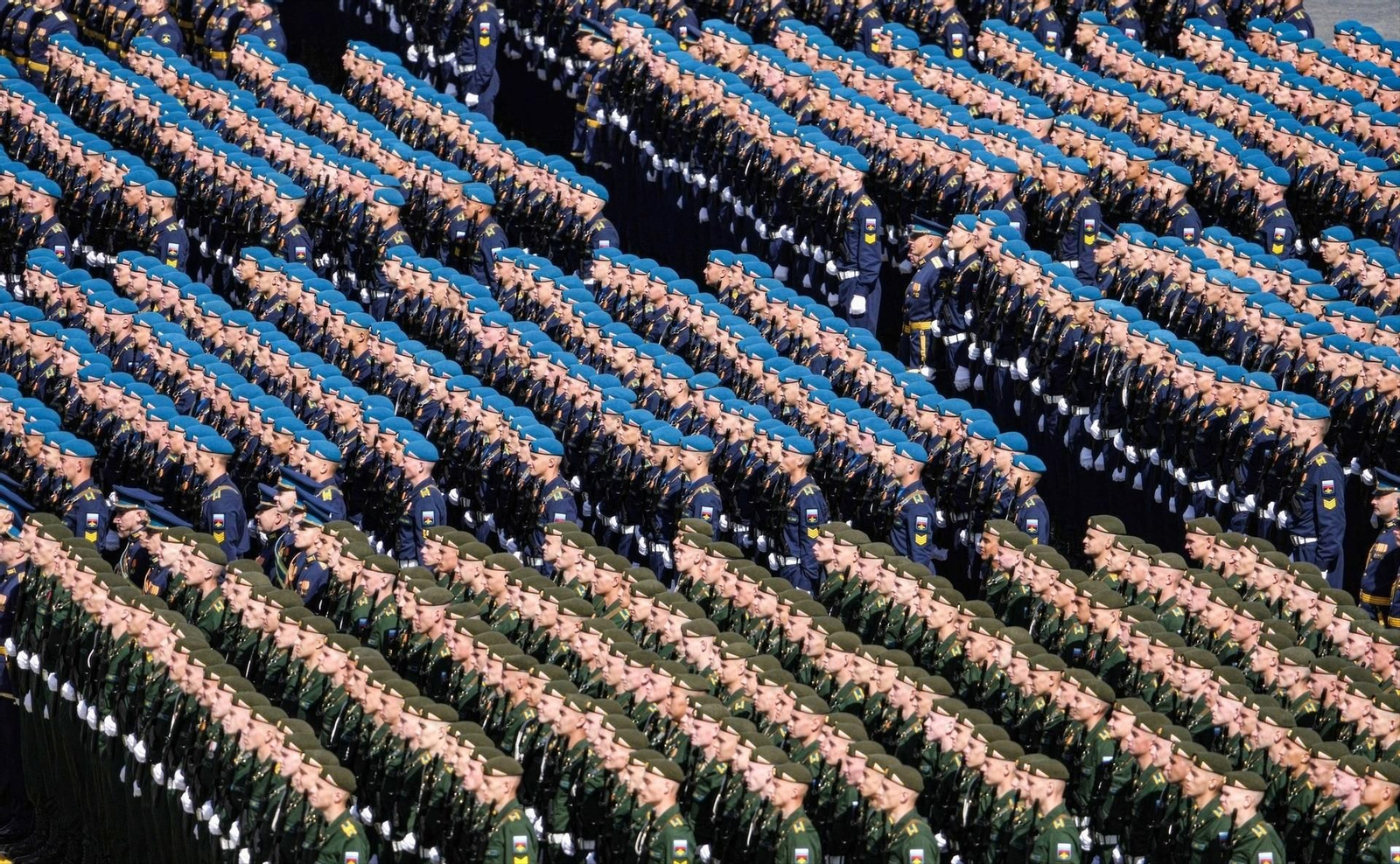 Imagen del desfile en Moscú por el día de la victoria