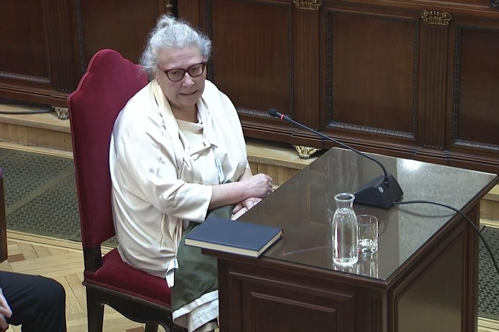 La empresaria Carmen Pano durante su declaración como testigo en el juicio.
