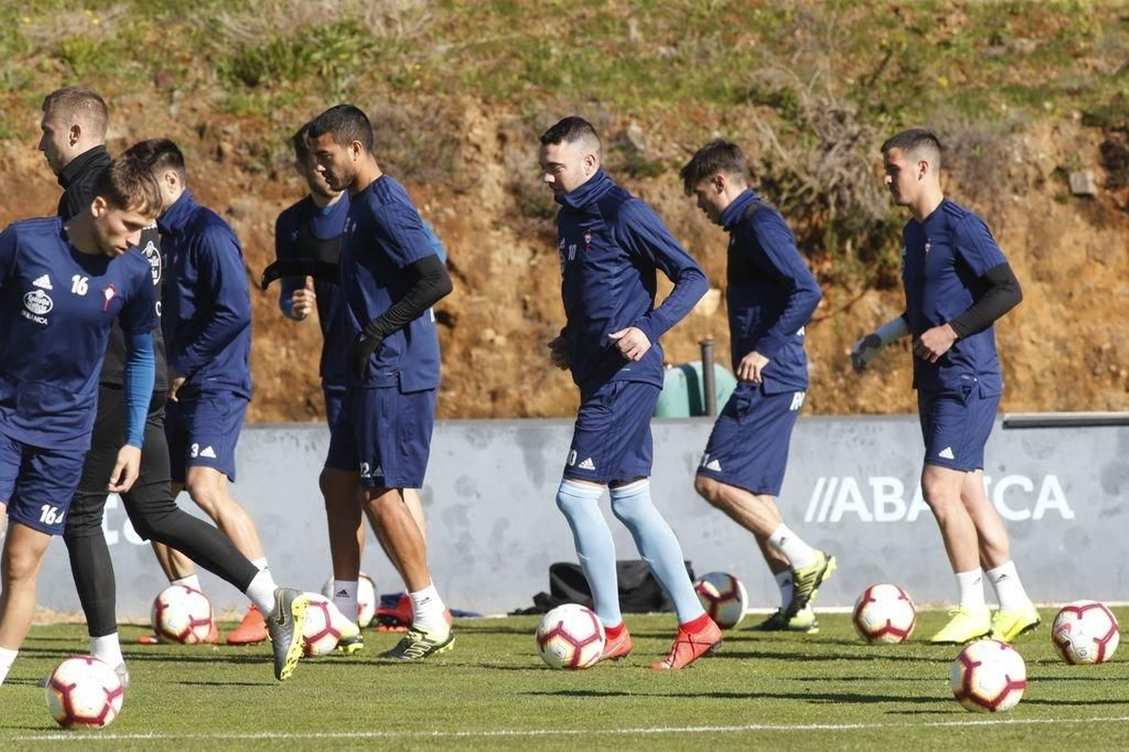 Iago Aspas empieza a trabajar con el grupo