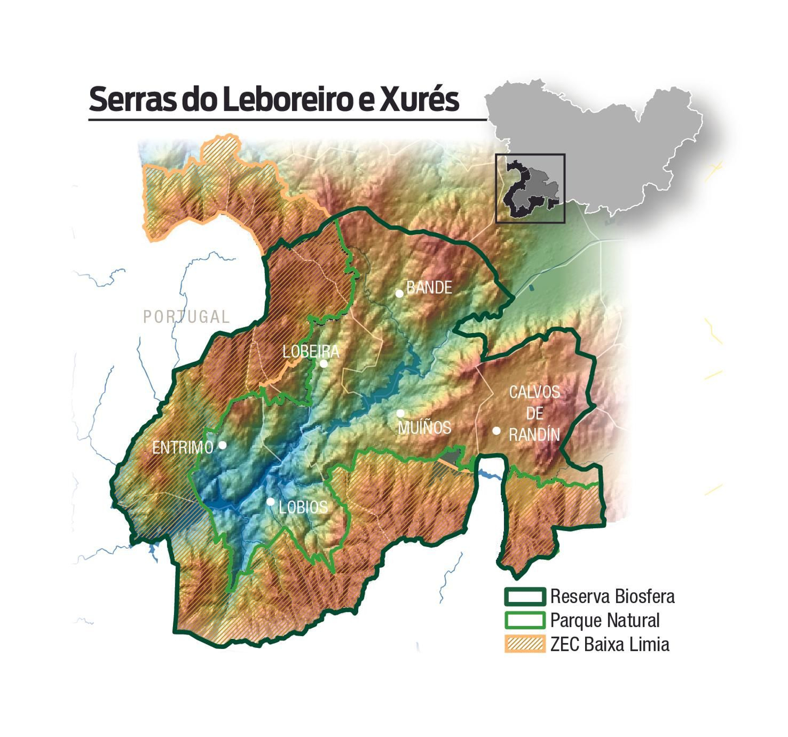 Mapa, A Baixa Limia, vida e natureza no encontro das biorrexións.