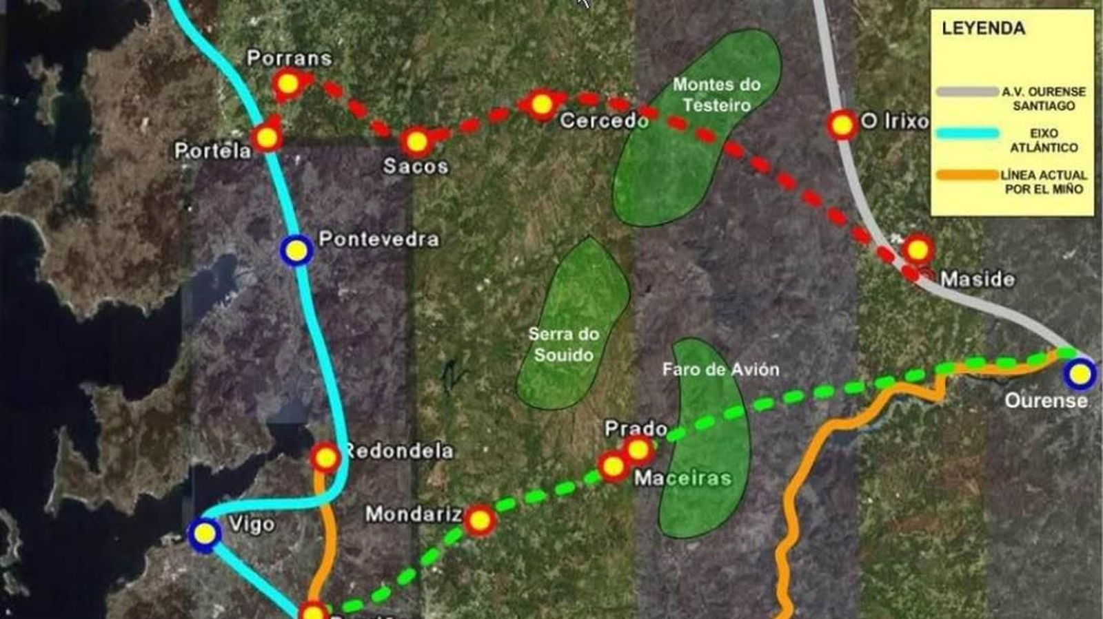 Algunas de las variantes presentadas: Santiago, el Miño, por el Tea y Cerdedo.