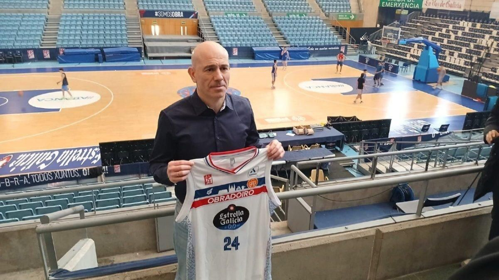 Félix Alonso, en su presentación con el Obradoiro.