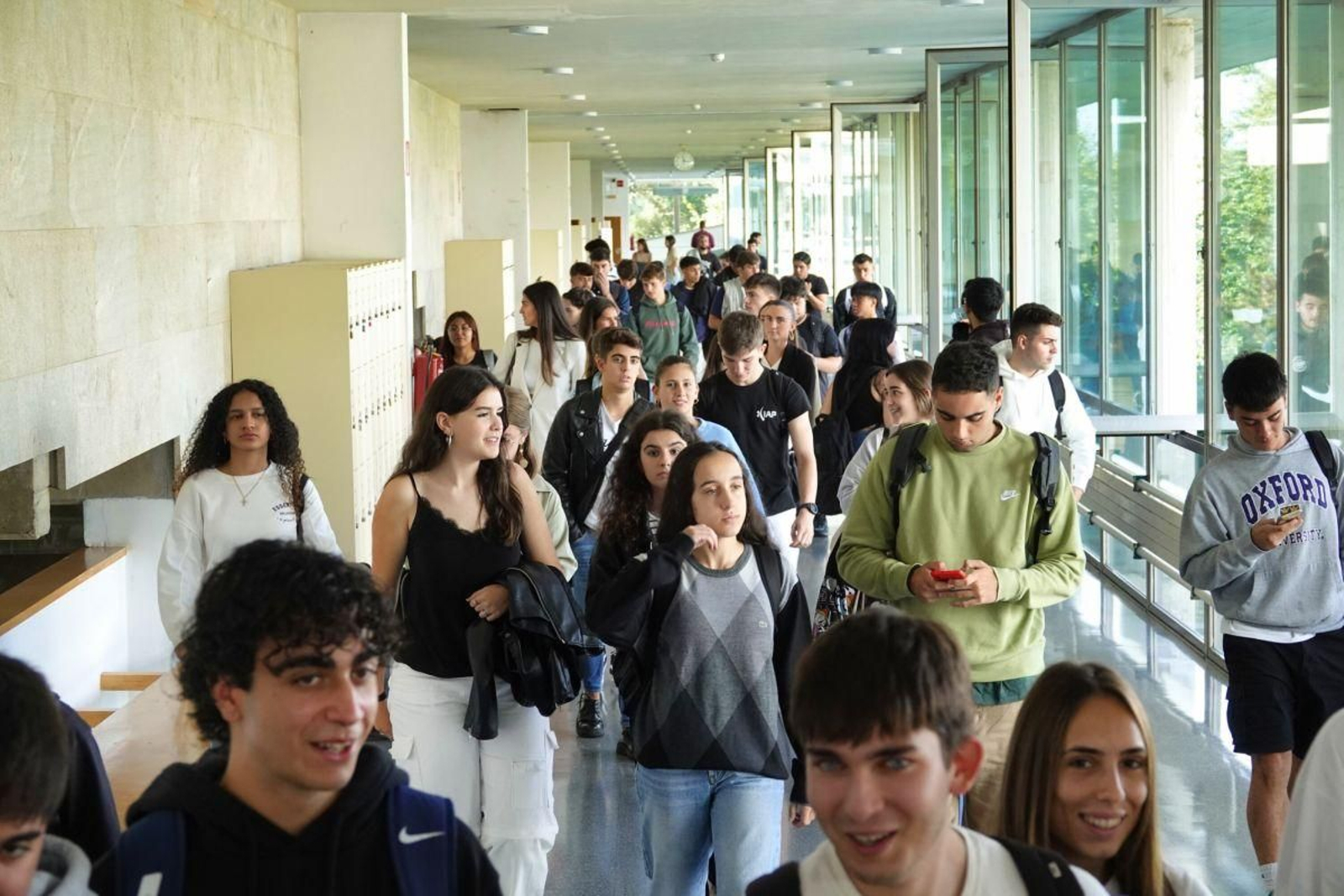 Alumnos de la Facultad de Ciencias Económicas del campus de Vigo.